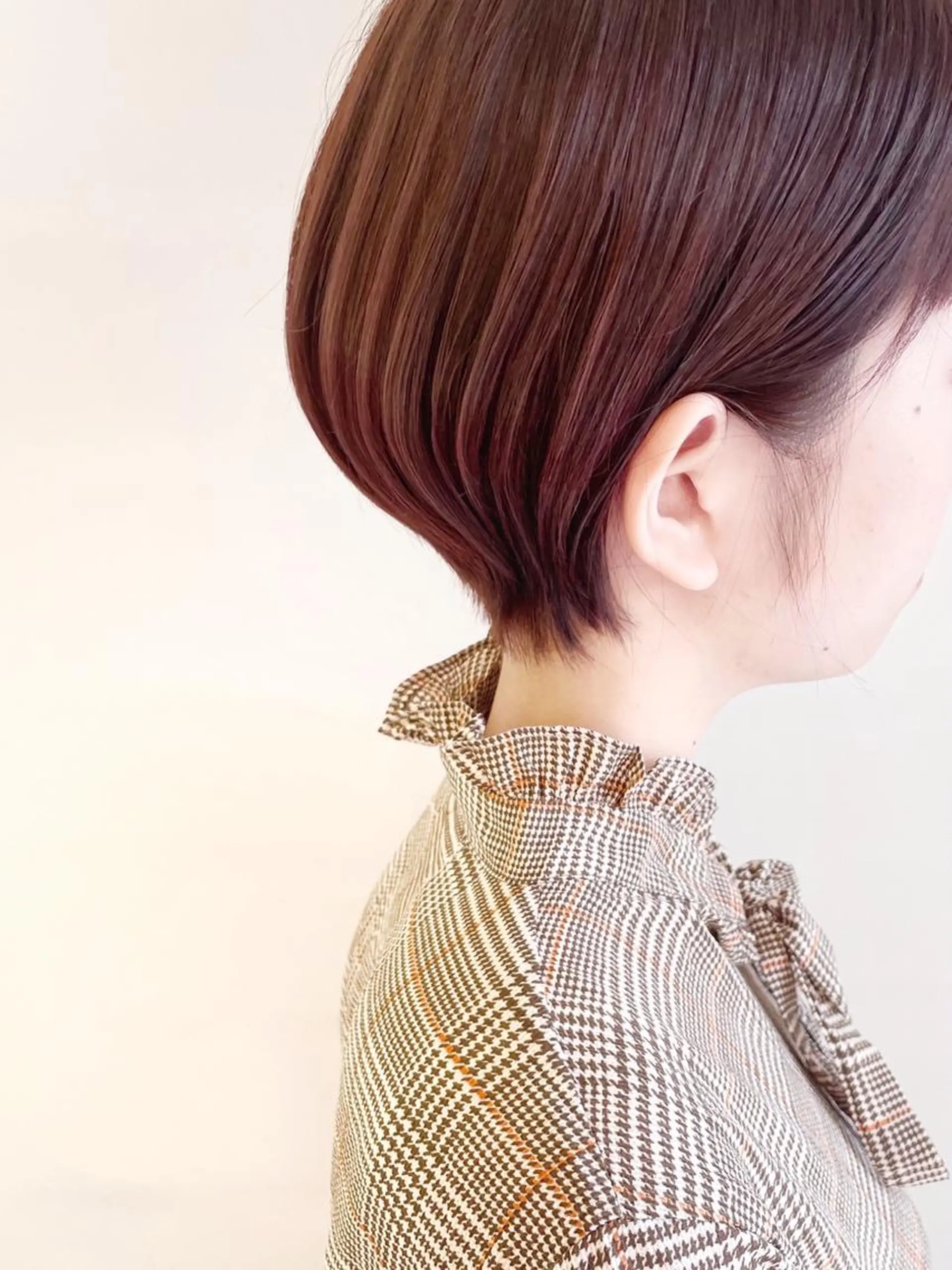 ショート カラー レッドカラー ショートヘア カット ヘアカラー トリートメント 齋藤 咲のヘアスタイル