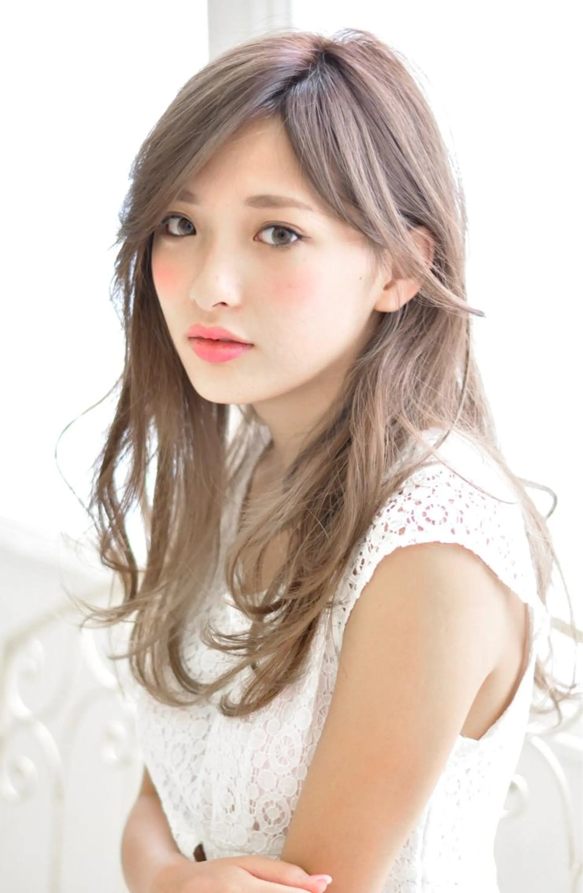 セミロング カラー ヘアアレンジ ショートボブ アディクシーカラー ブリーチ 透明感カラー グレージュ 中田 敏明のヘアスタイル