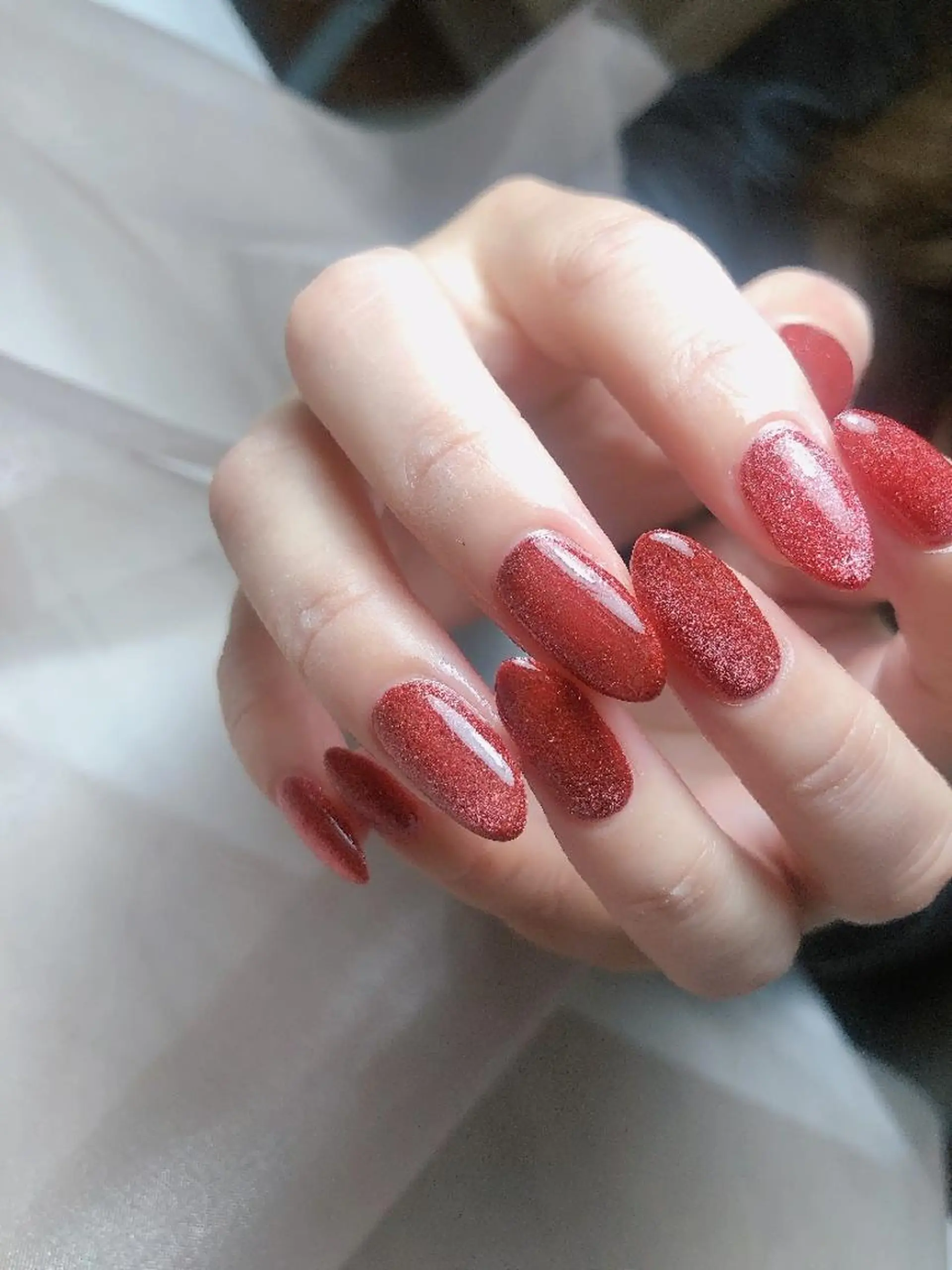 ネイル ボルドー ジェルネイル マグネットネイル 赤色 冬ネイル GREEM グリームのネイルデザイン