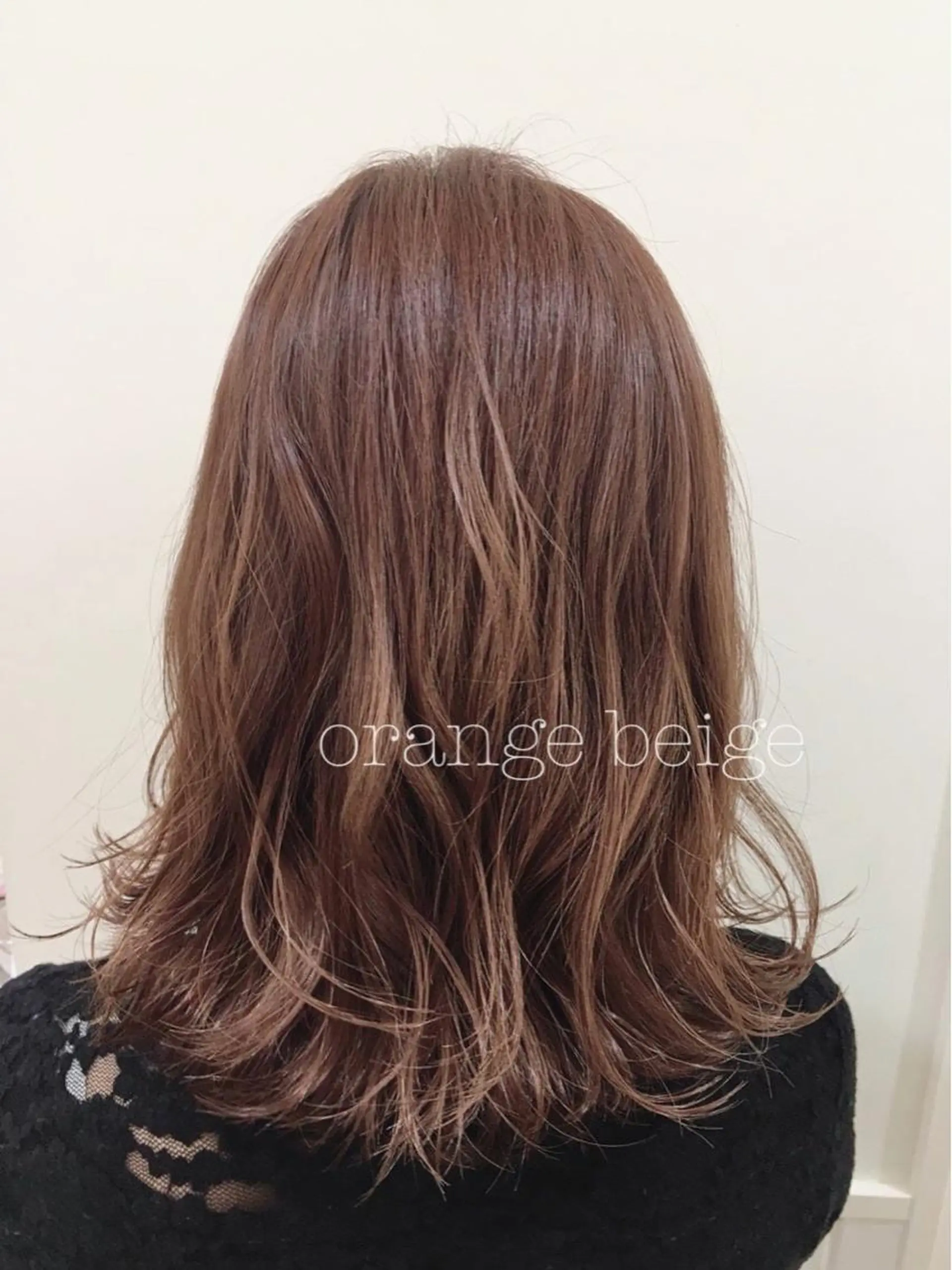 ミディアム カラー ヘアカラー トリートメント ぱつっとボブ/ 小野あかねのヘアスタイル