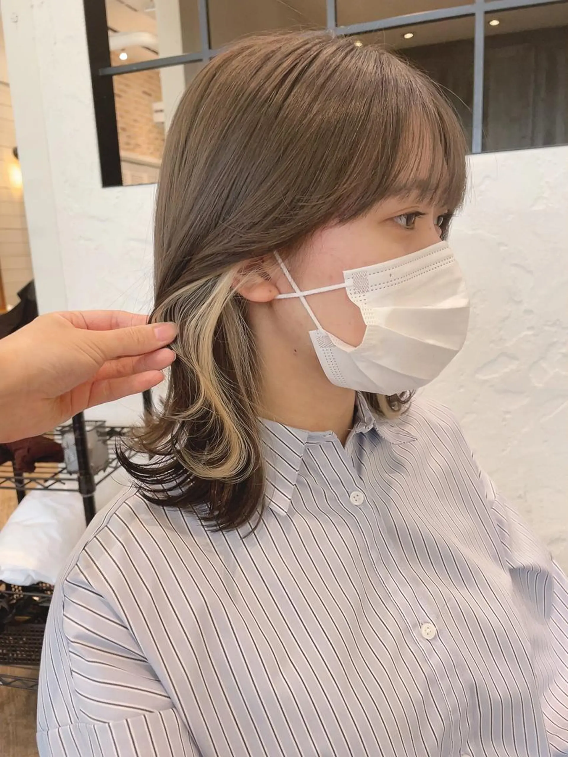 ミディアム ヘアカラー ✨透明感ケアカラー✨ 長野ゆきなのヘアスタイル