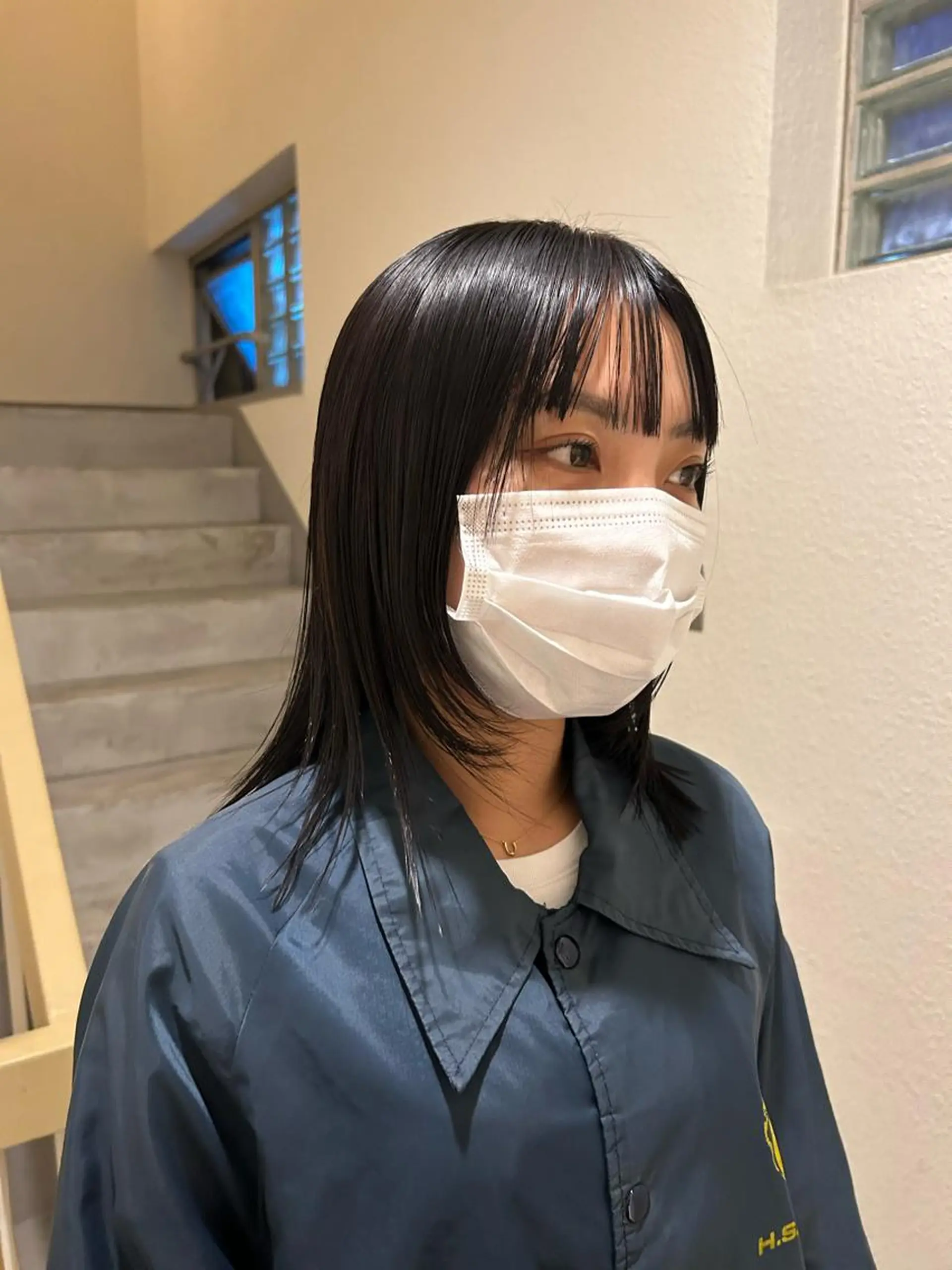 ミディアム カラー 薄暮 マツイ　レンのヘアスタイル