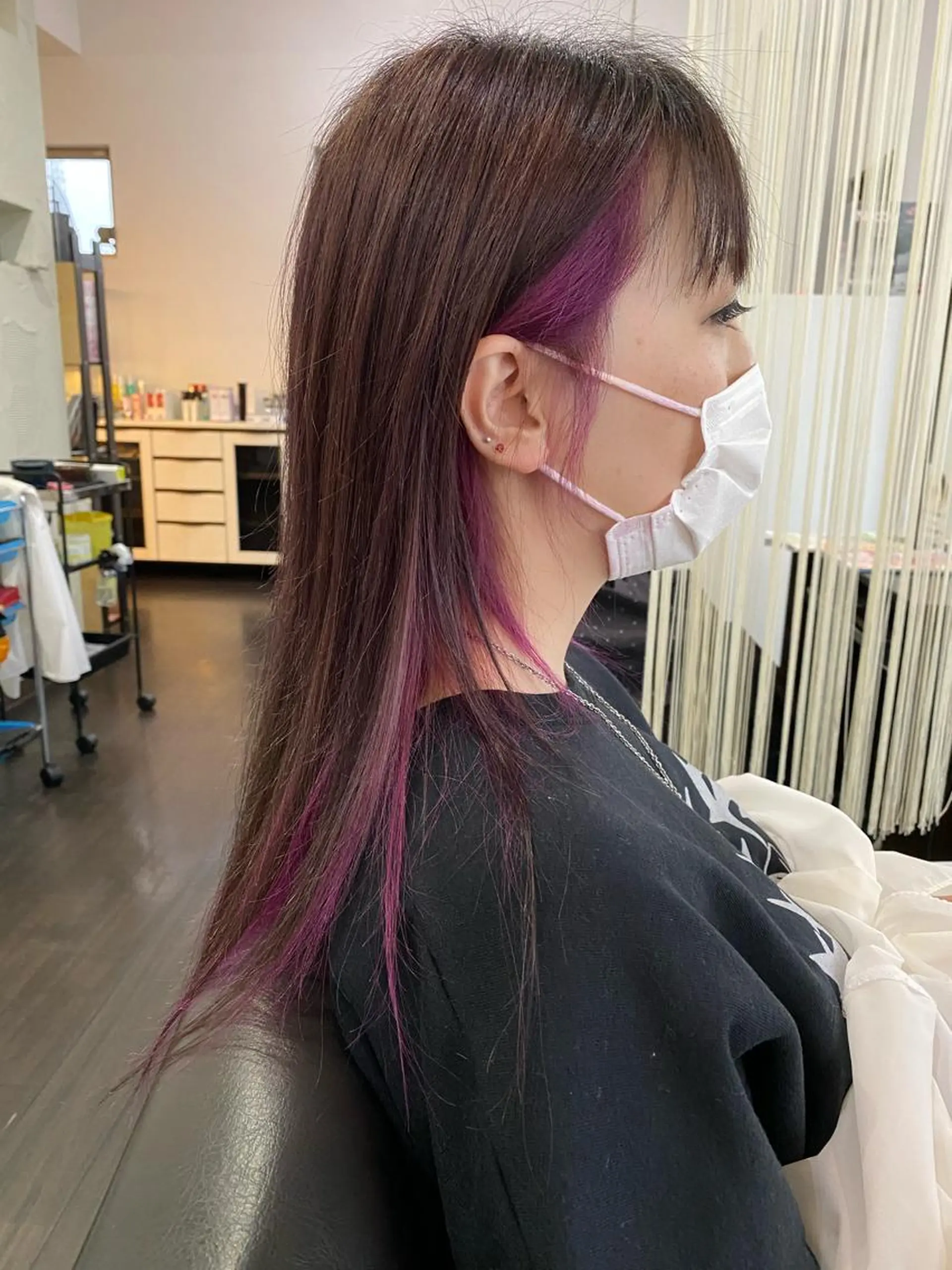 セミロング カラー 阿久津 泰幸のヘアスタイル