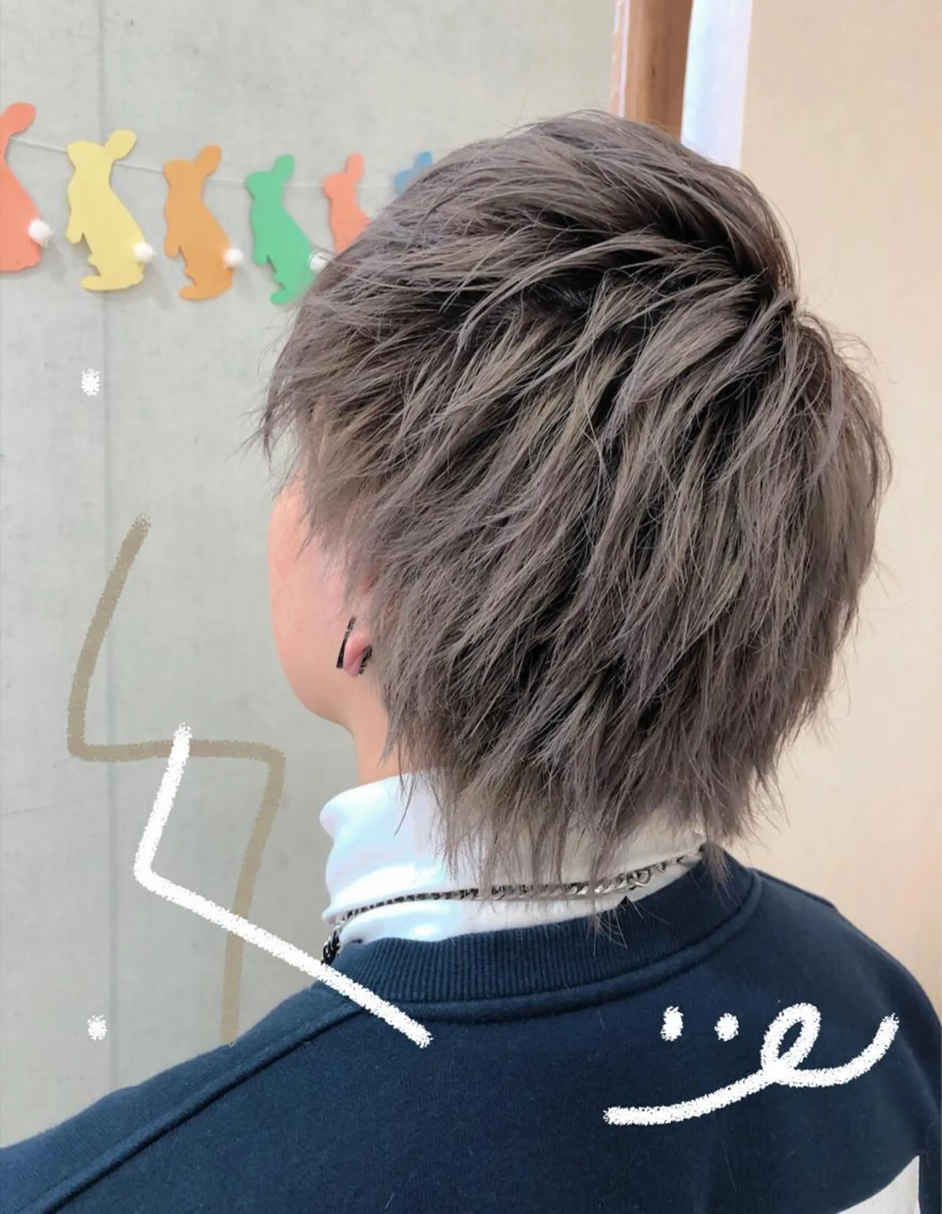 ショート カラー メンズ 岸田 梓武生のヘアスタイル