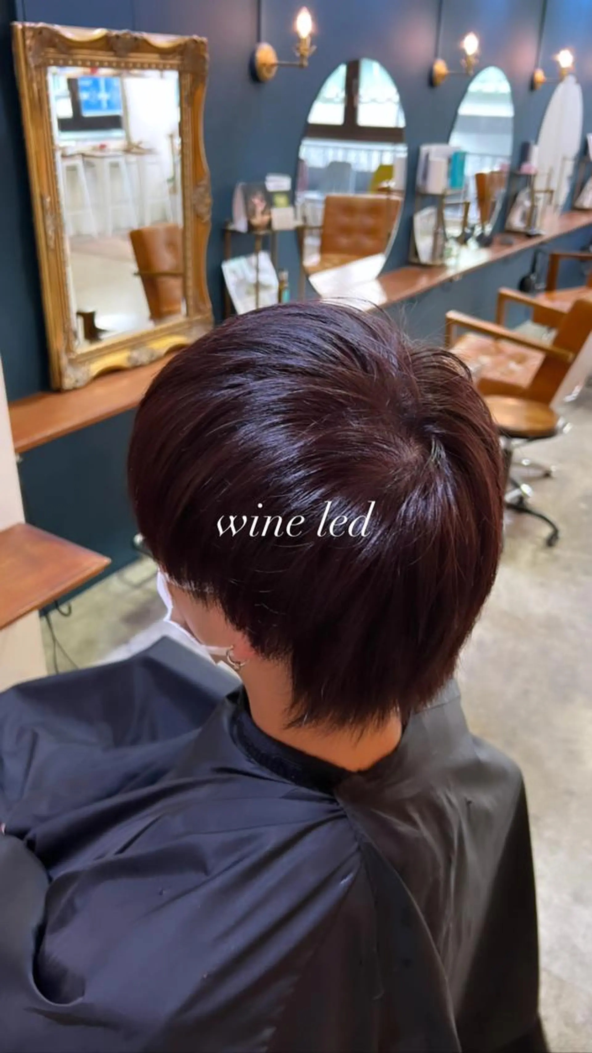 カラー メンズ レッドカラー オカベ ショウマのヘアスタイル