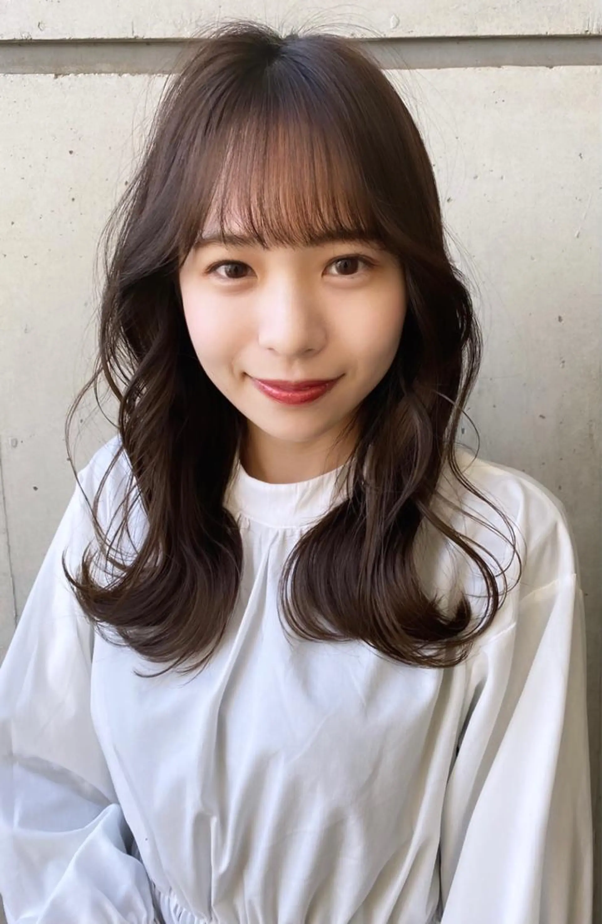 セミロング カット ヘアカラー トリートメント レイヤー/顔周り 田山　穂波のヘアスタイル