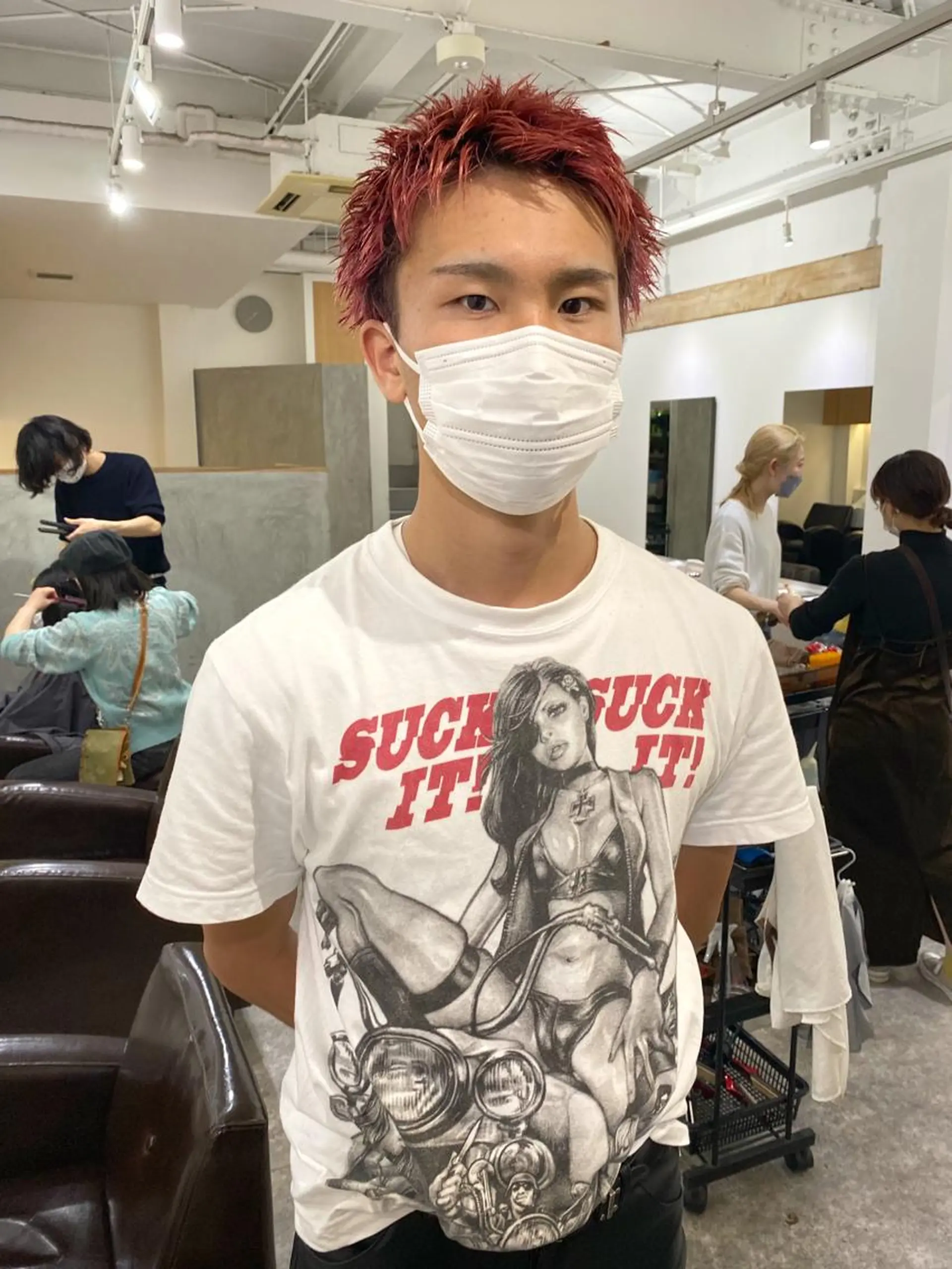 ショート カラー メンズ カット ヘアカラー トリートメント 森貴裕/ベージュ/ パーマ/オリーブのヘアスタイル