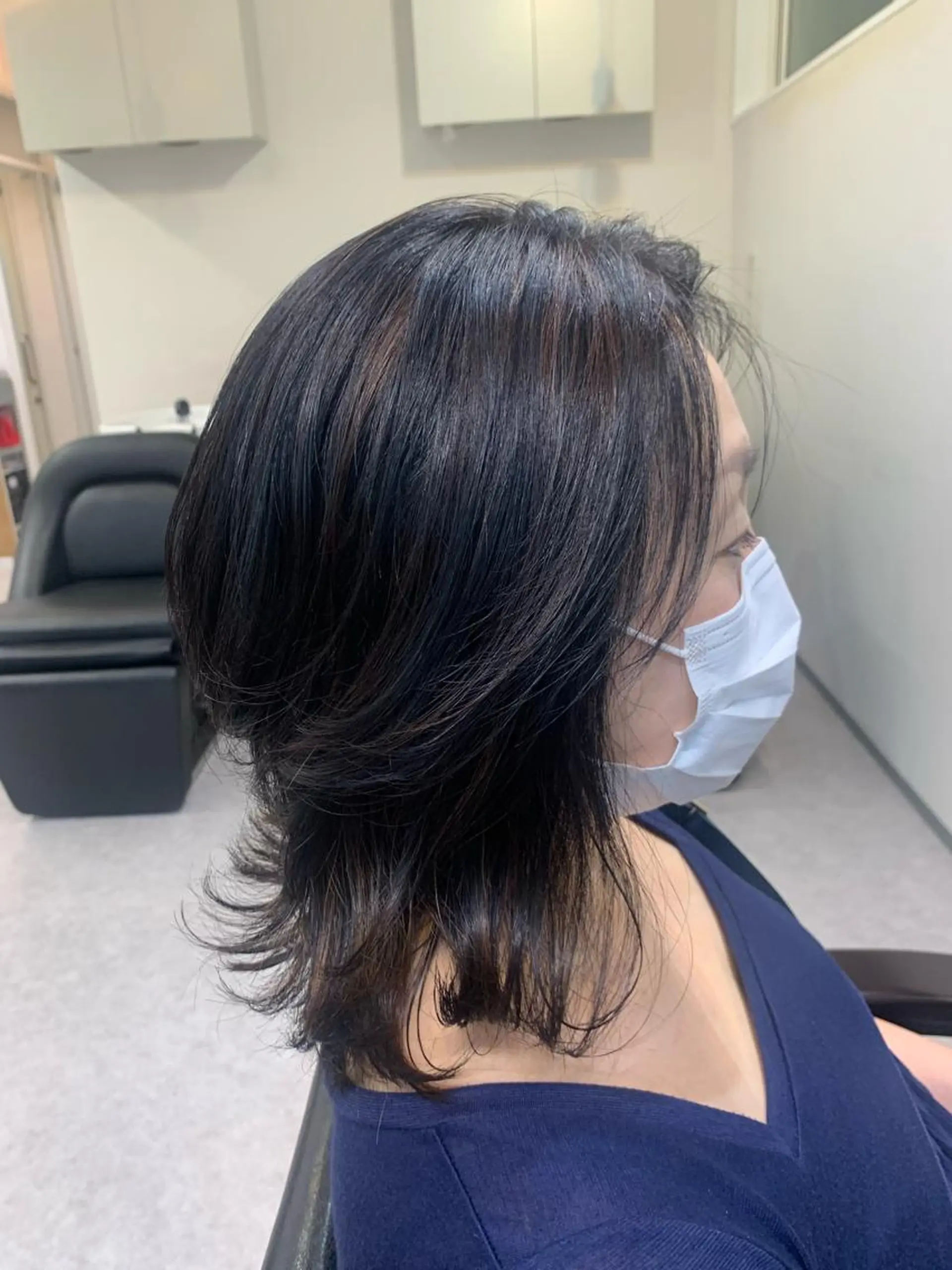 ミディアム カラー くびれヘア ウルフカット 酸熱トリートメント/ 髪質改善🌟玉井香奈のヘアスタイル