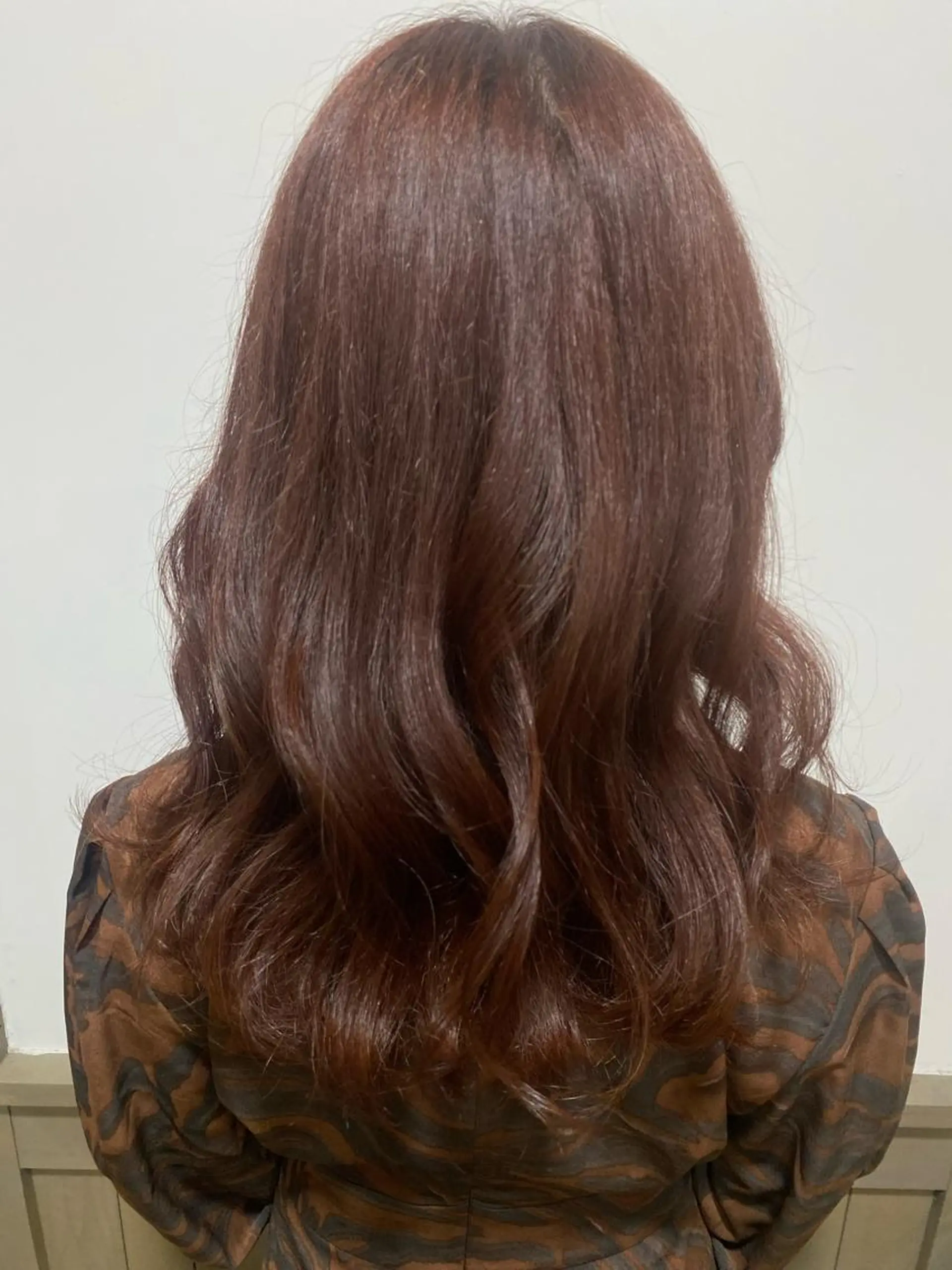 セミロング カラー ヘアアレンジ ブラウンカラー オレンジ オレンジブラウン ヘアカラー TJ天気予報5mm 森　瑞希のヘアスタイル