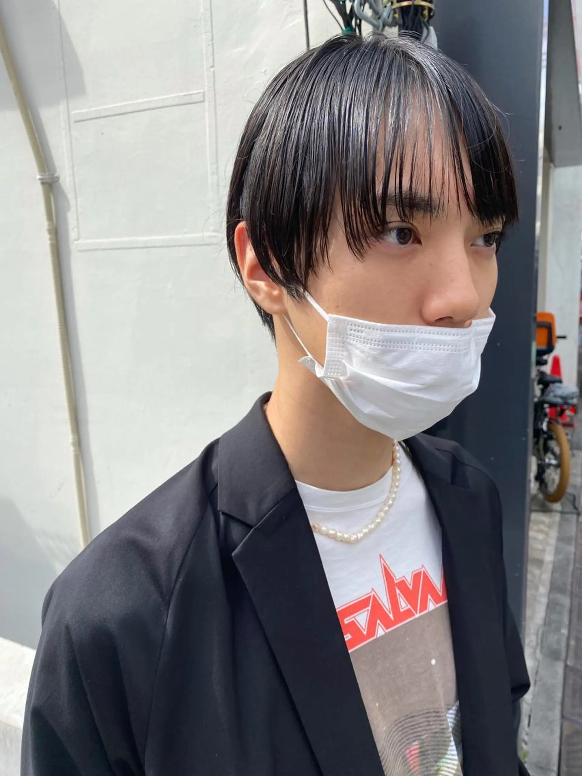 ショート メンズ カット 森貴裕/ベージュ/ パーマ/オリーブのヘアスタイル