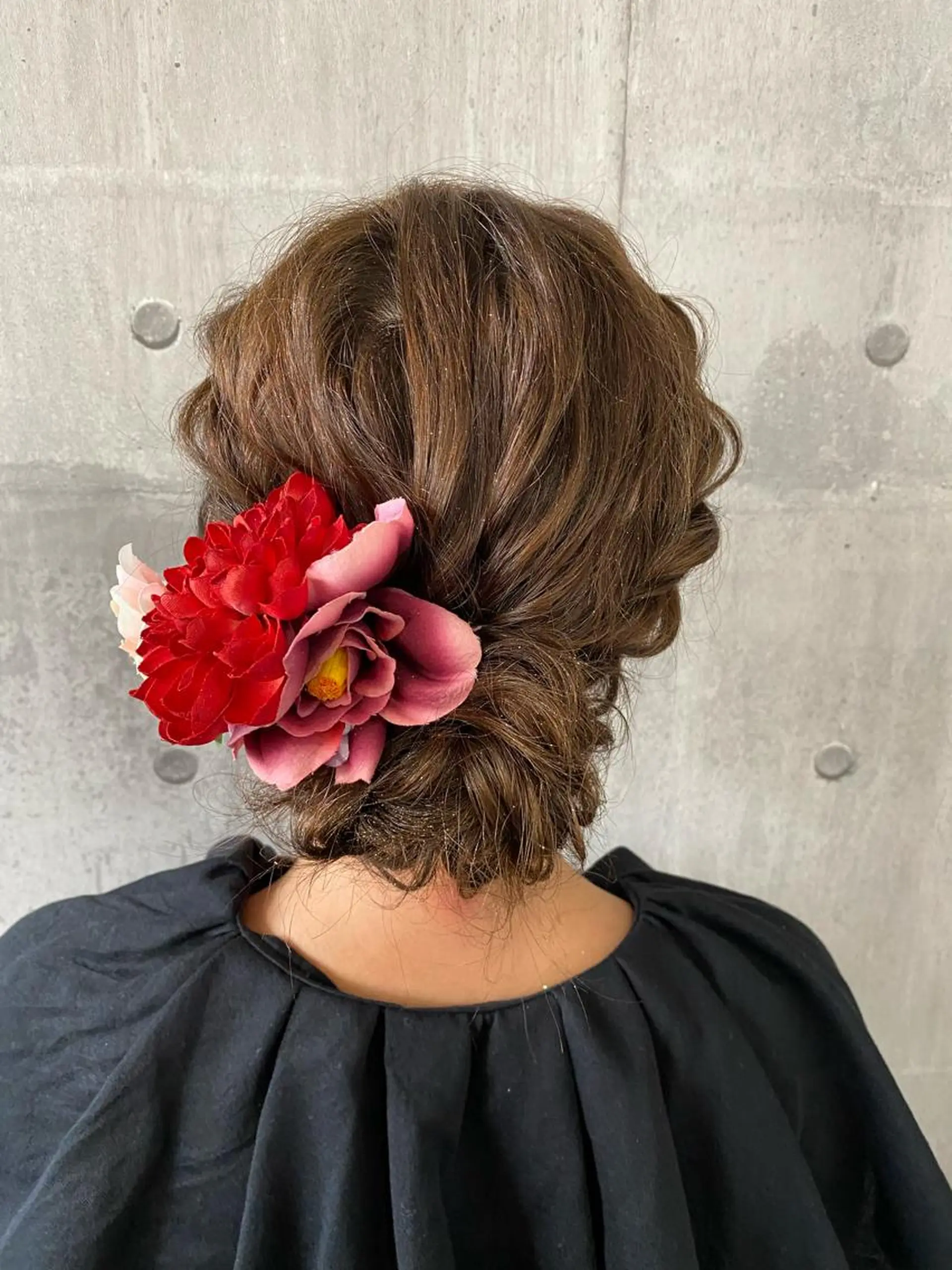 ミディアム 浴衣 ヘアセット PANDOLA あゆり🦋のヘアスタイル