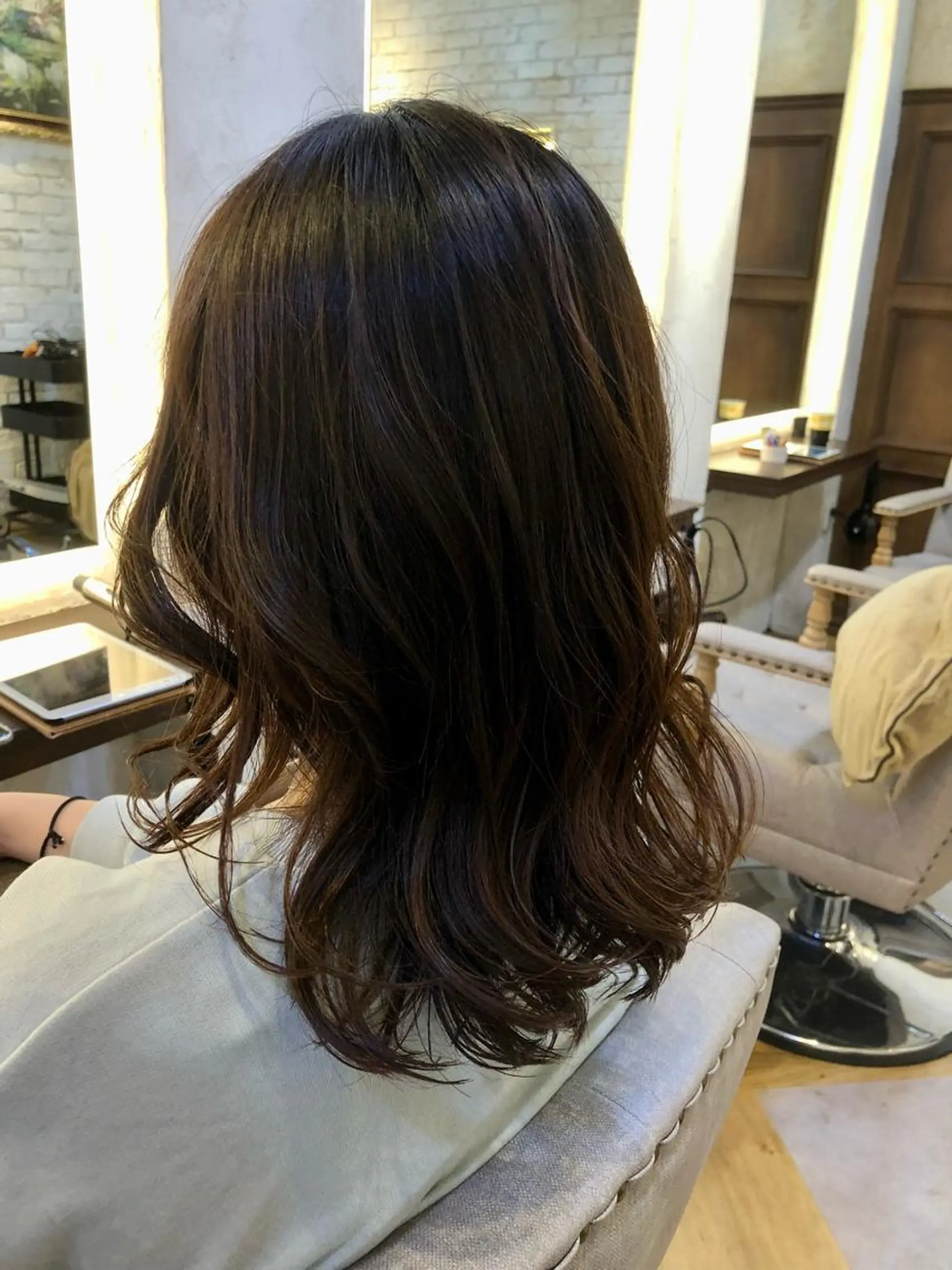 ミディアム カラー セン北徒歩５分 キシタクのヘアスタイル