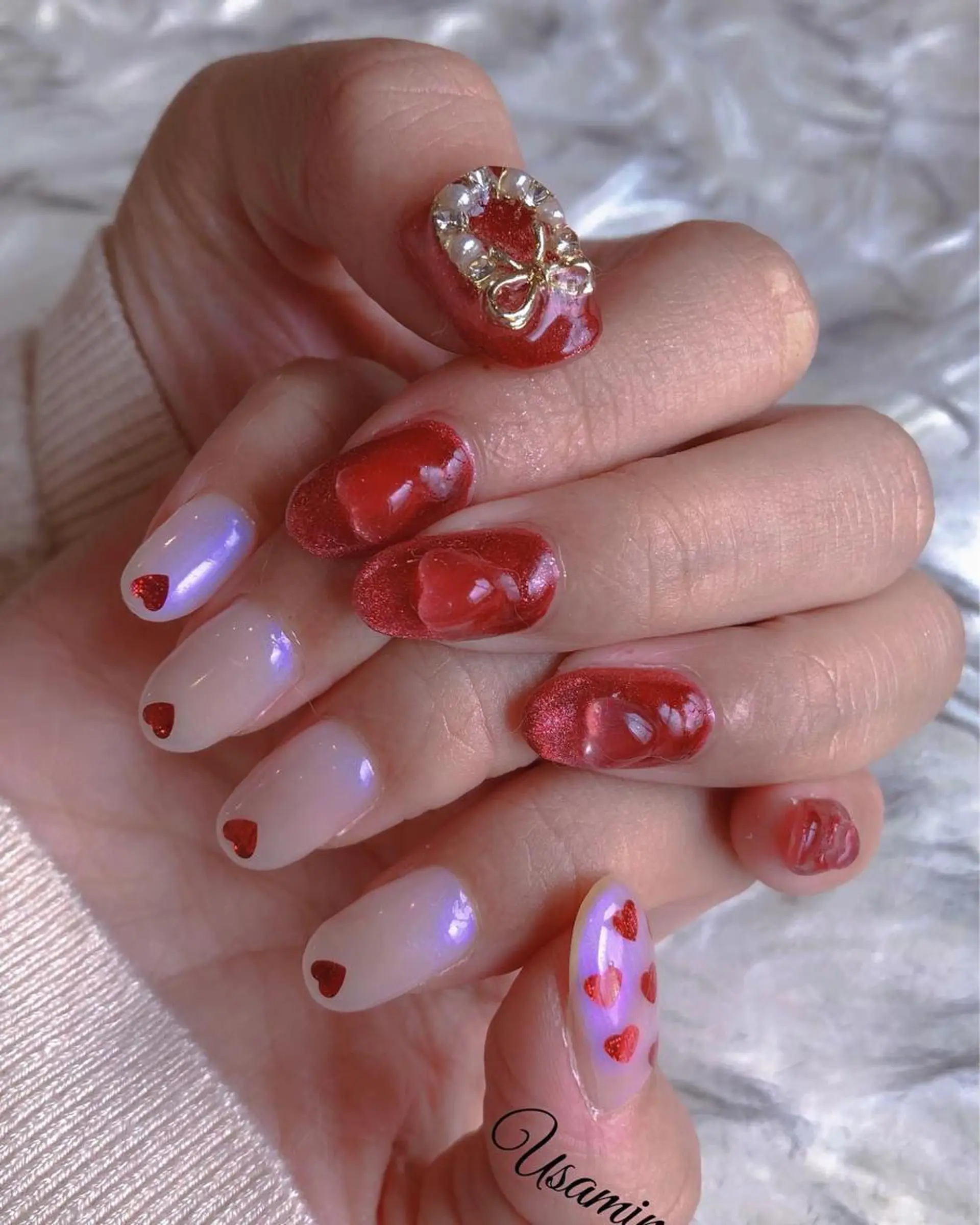 ショート ネイル USAMiMi 🐰💕のネイルデザイン