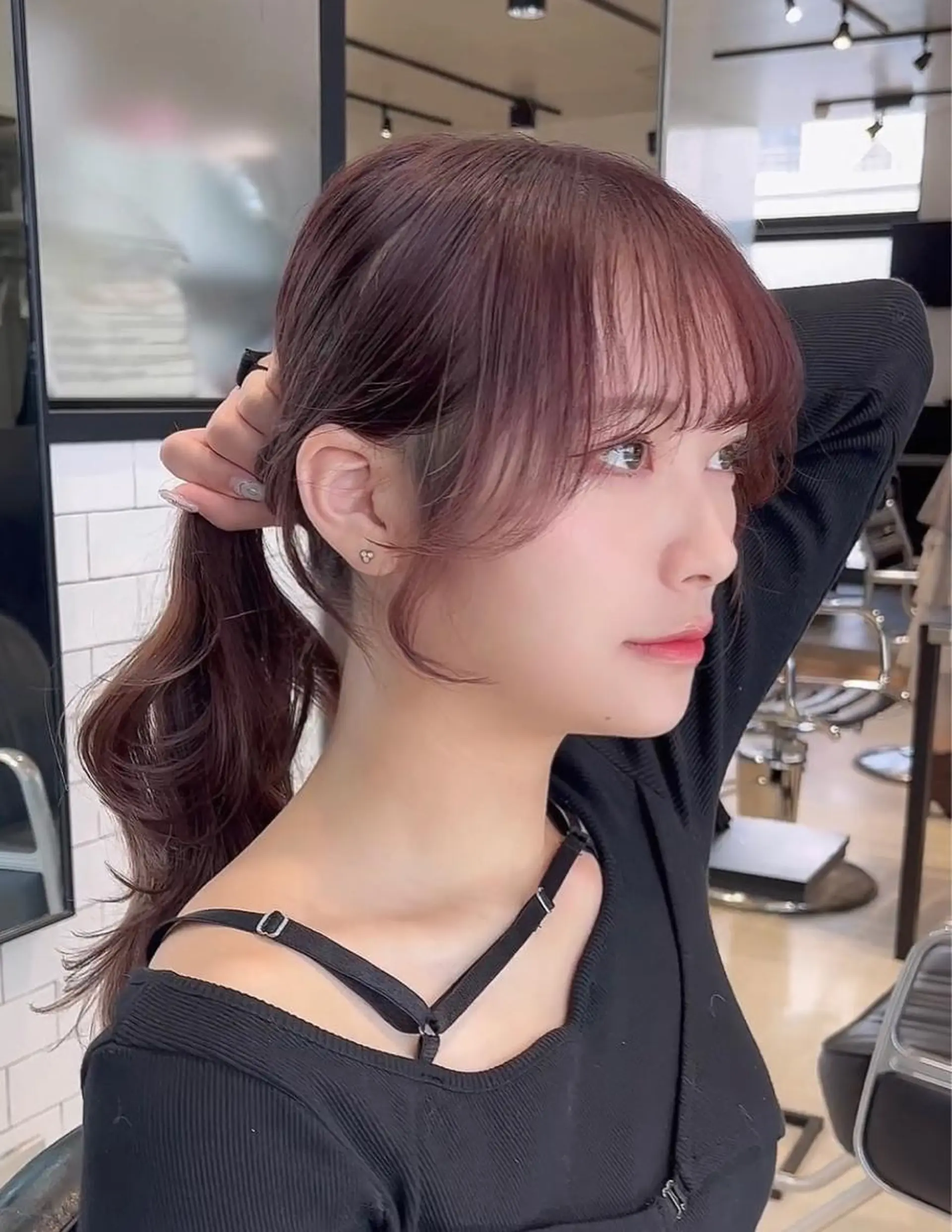 ミディアム カット ヘアカラー トリートメント 🌫️大人韓国ヘア 🌫️naoyaのヘアスタイル