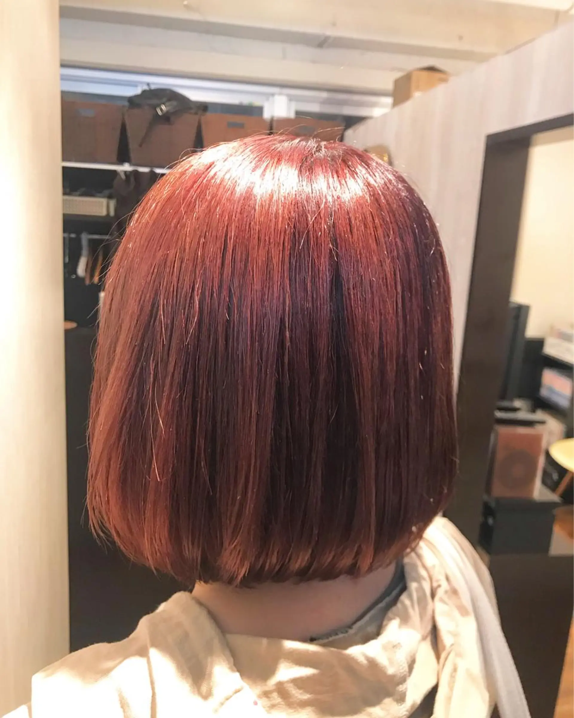 ショート カラー ピンクカラー レッドカラー ヘアカラー トリートメント ＊横浜駅＊ 金子 誠也のヘアスタイル