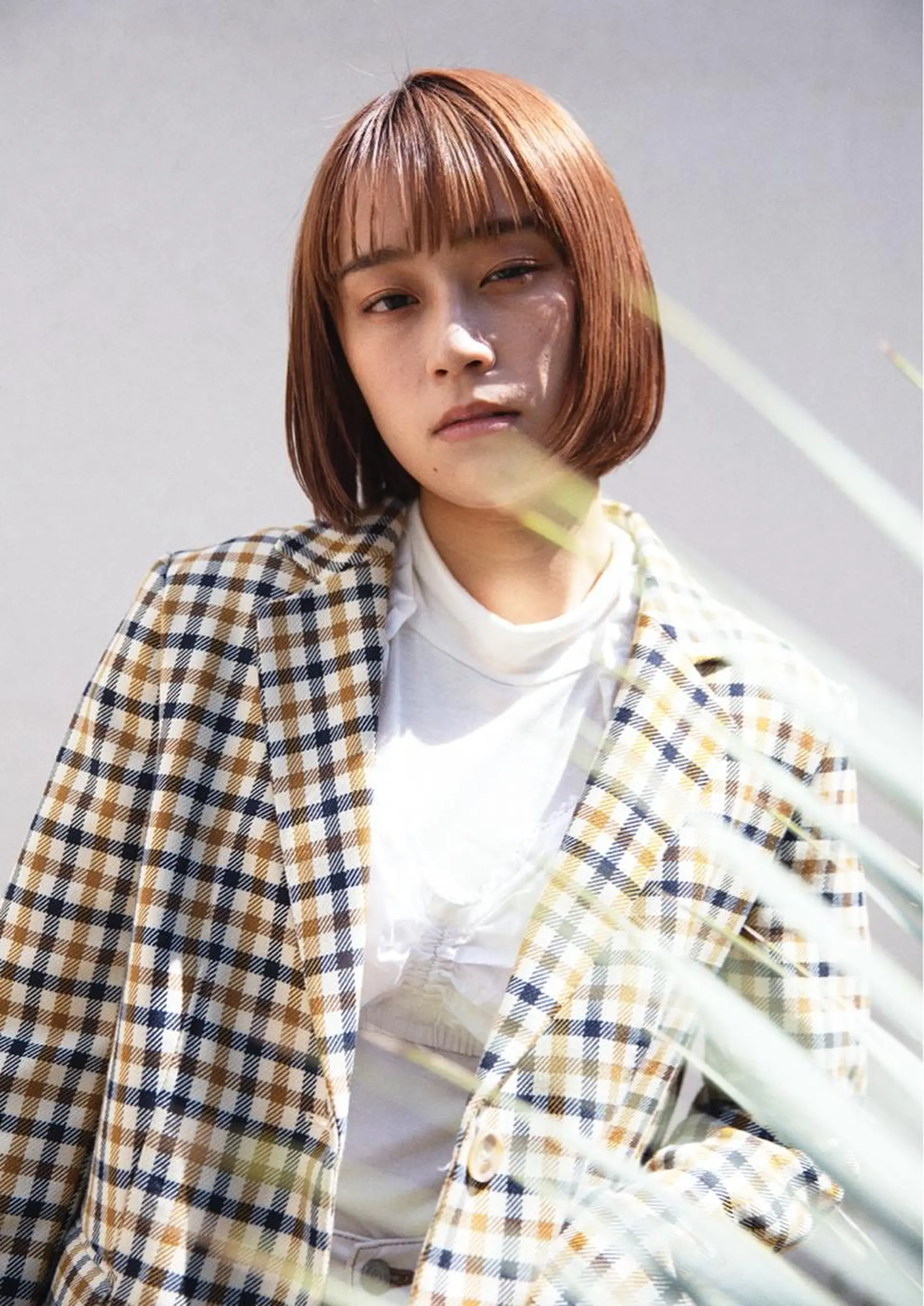 ミディアム 吉村 怜のヘアスタイル