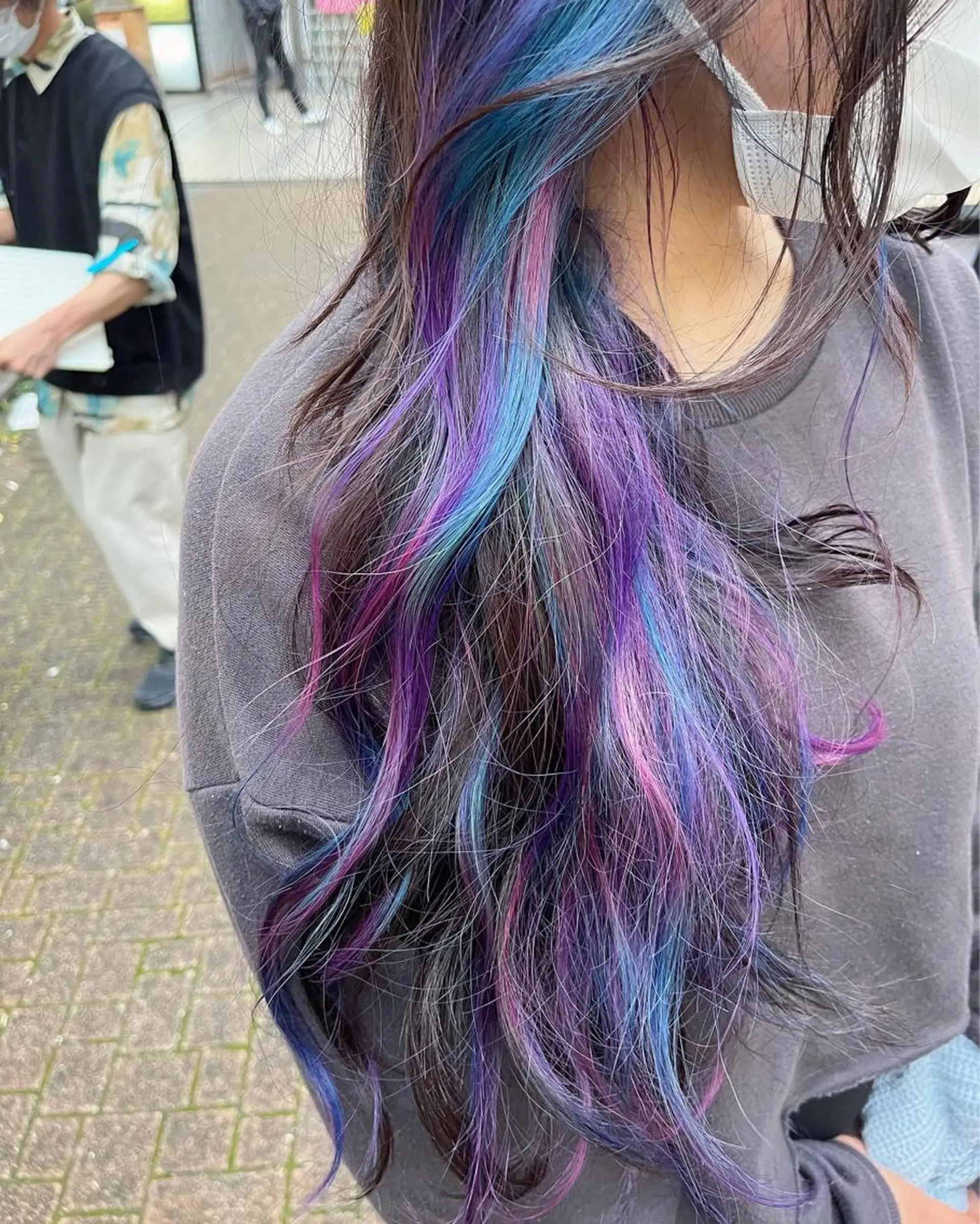 ロング カラー ショートボブ アッシュ バレイヤージュ ミストバング ベージュカラー カット ヘアカラー トリートメント 原宿サロン代表 デザインカラー伊藤卓のヘアスタイル