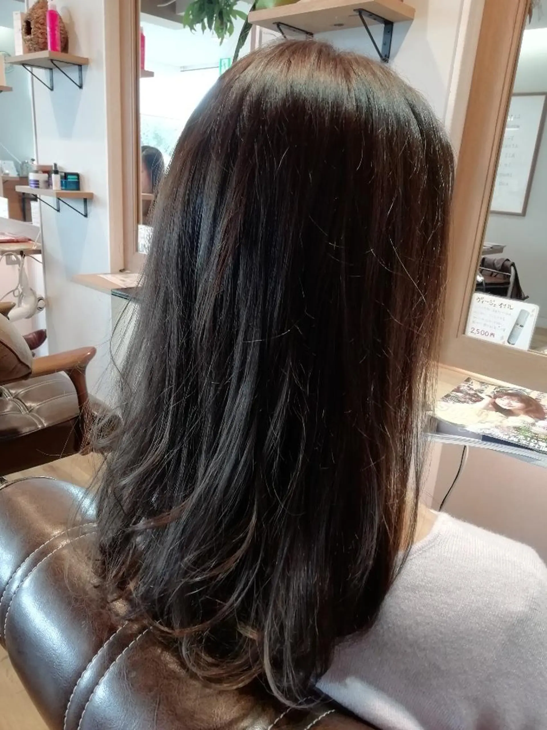 カラー アッシュ アッシュグレー 堀 望美のヘアスタイル