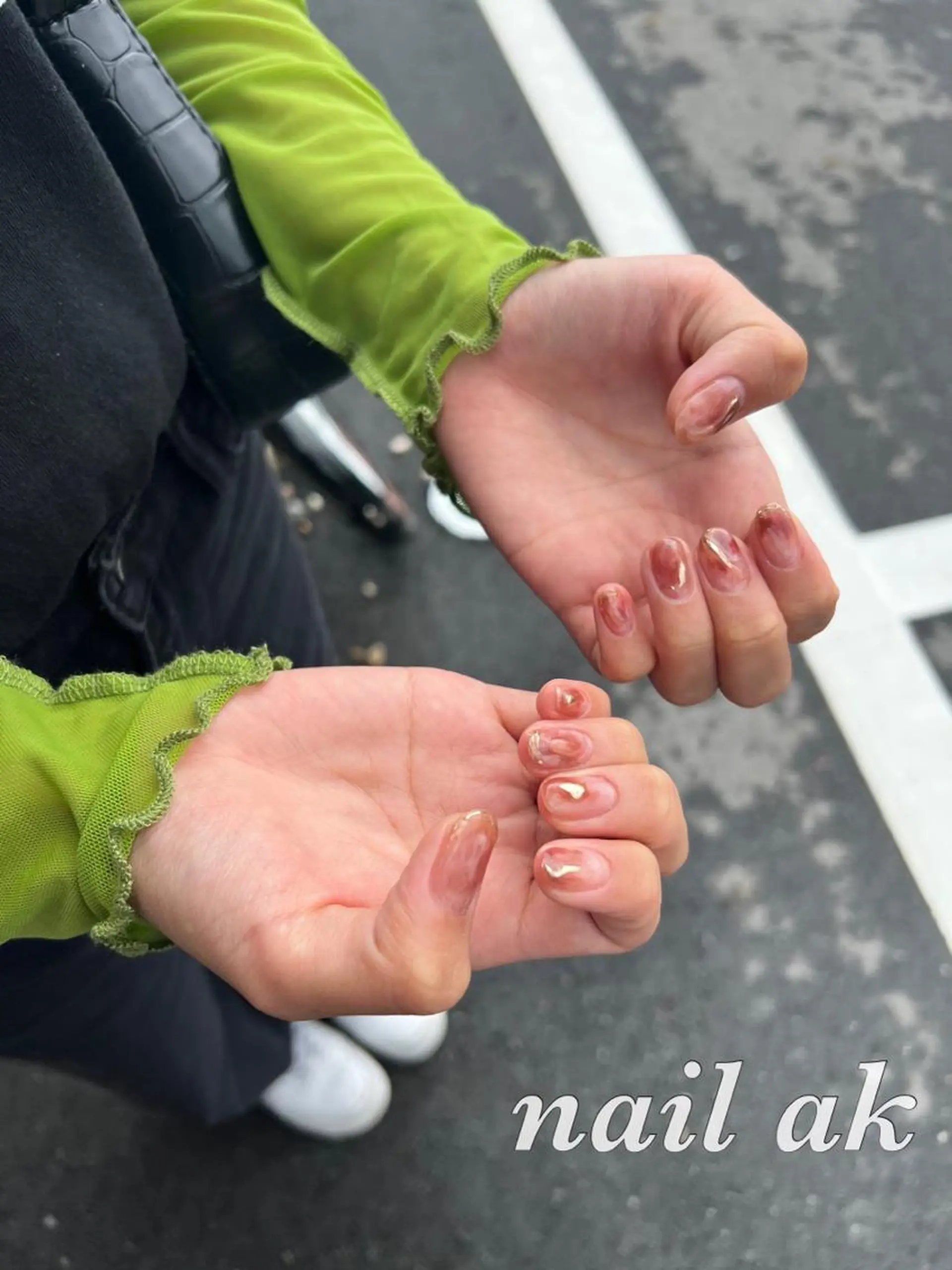 ネイル ニュアンスネイル ハンドネイル ak nail .のネイルデザイン