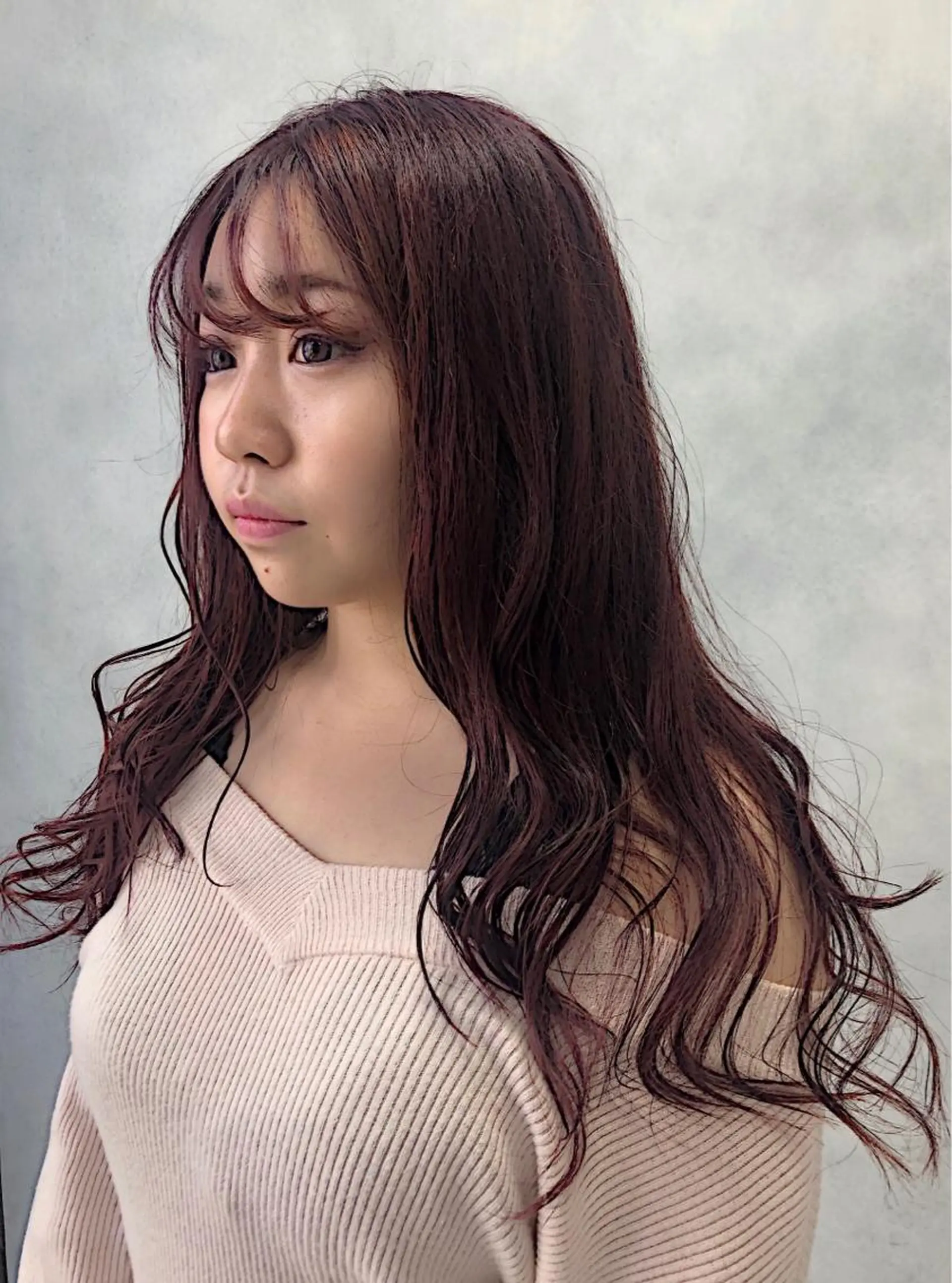 ロング パープルカラー 推しカラー🌙 RIHOのヘアスタイル