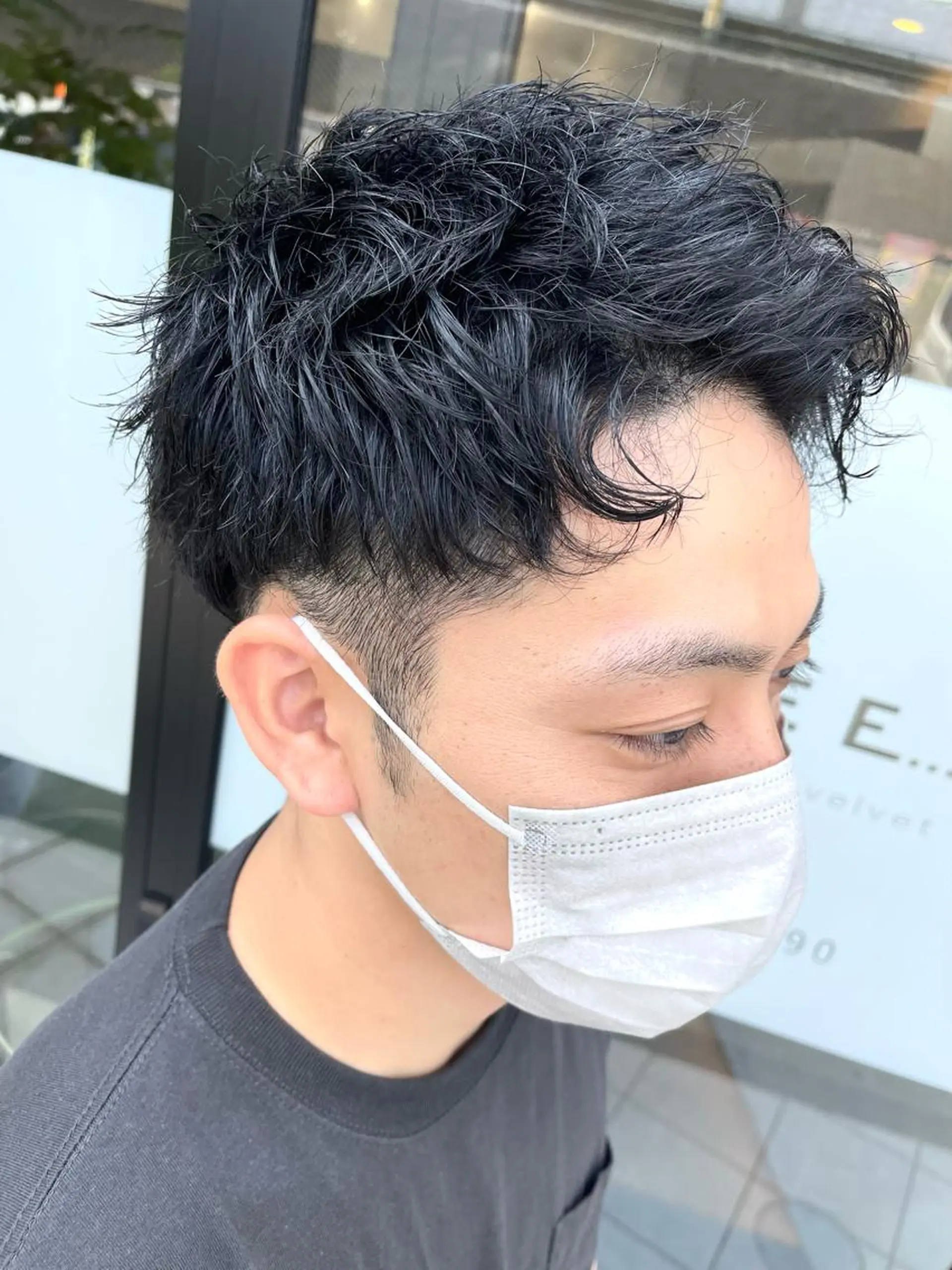 ショート パーマ メンズ メンズパーマ 刈り上げ ダブルカラー /まつ毛パーマ🎀のヘアスタイル