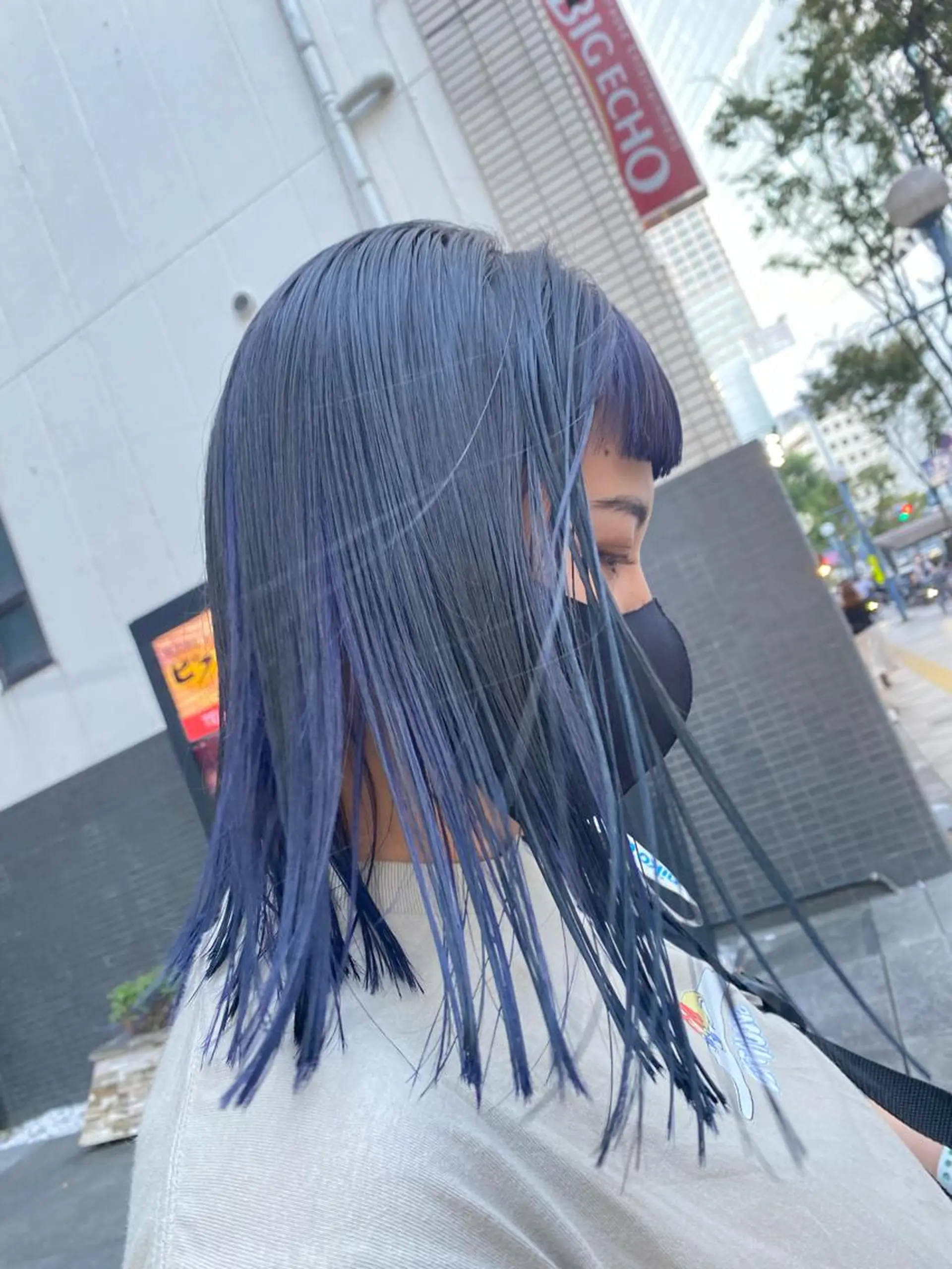 セミロング デザインカラー/ボブ ブリーチカラー/ユリのヘアスタイル