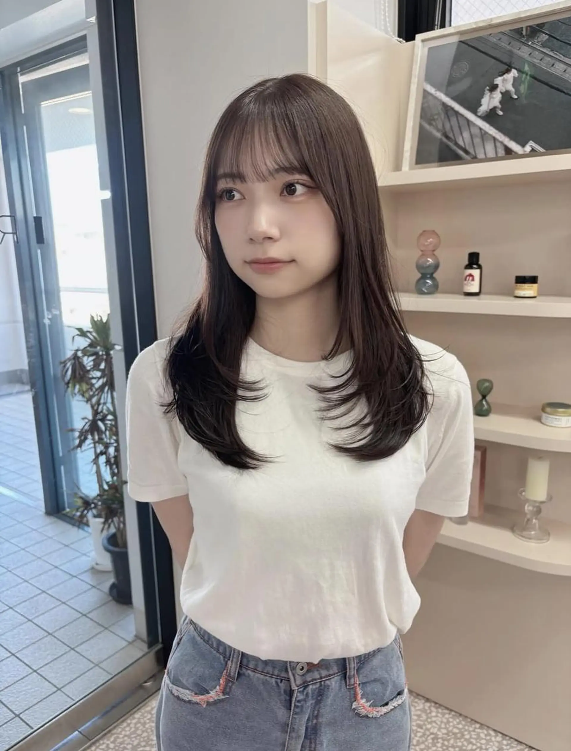 ミディアム IROW天神大名店 /スタッフモデルのヘアスタイル