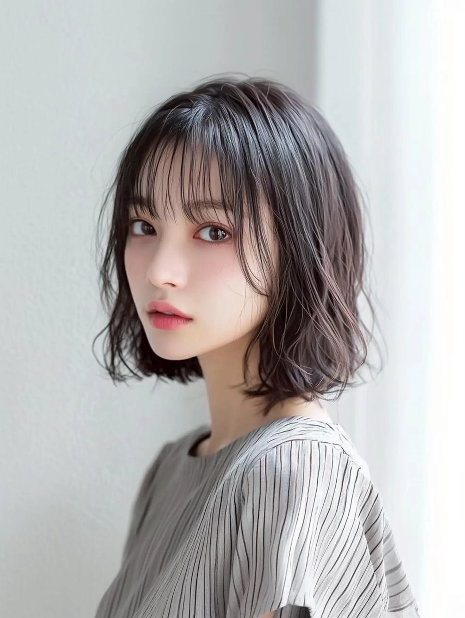 ミディアム 井上 未悠のヘアスタイル