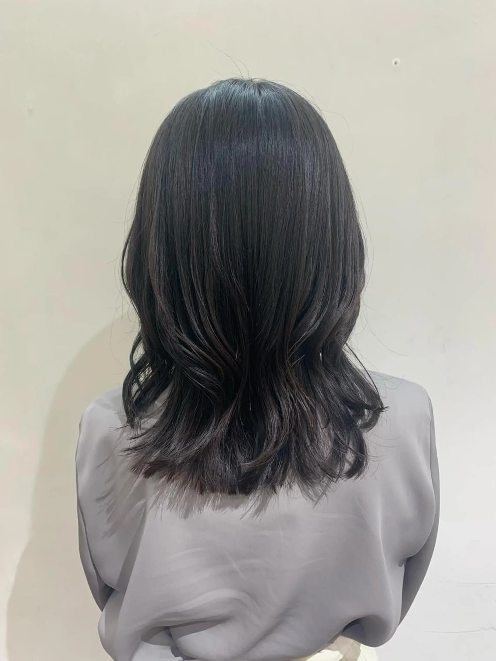 セミロング デジタルパーマ🫧 韓国風ヘア🫧サクラのヘアスタイル