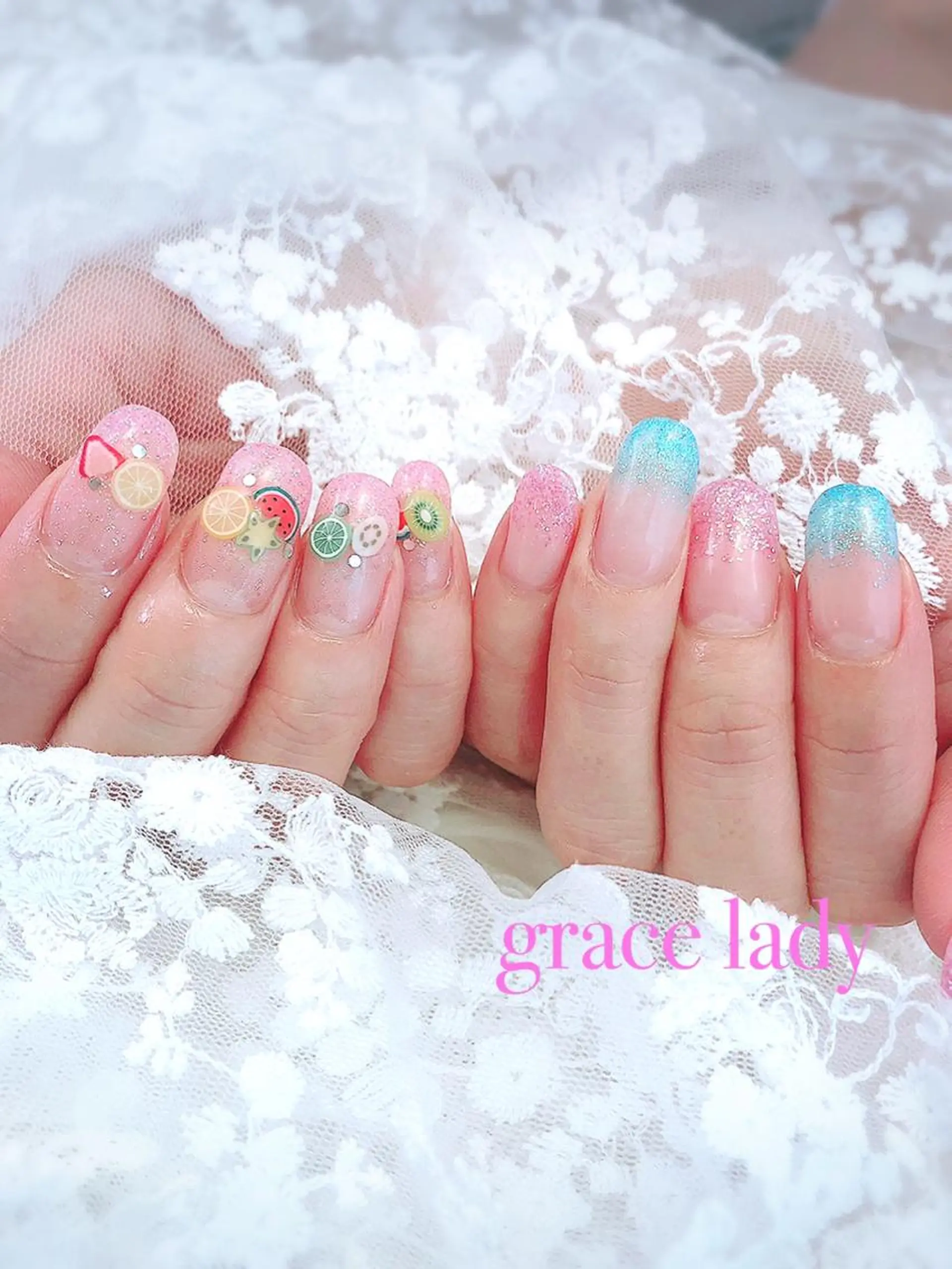 ネイル グレースレディ所属・深爪矯正長さ出し専門 グレースレディのネイルデザイン