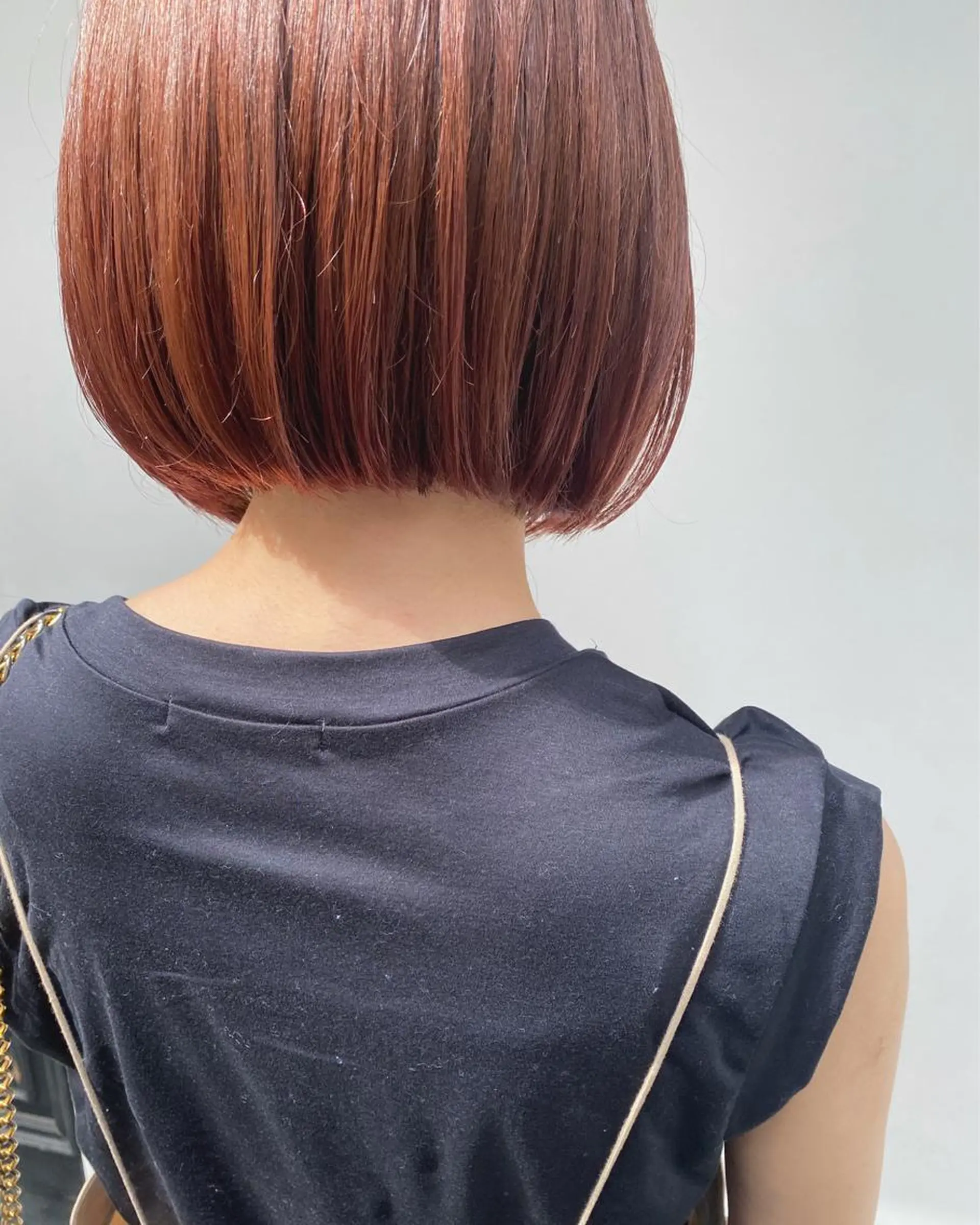 ショート カラー オレンジ オレンジピンク ピンクカラー ボブ tonari 梅田、中崎町のヘアスタイル