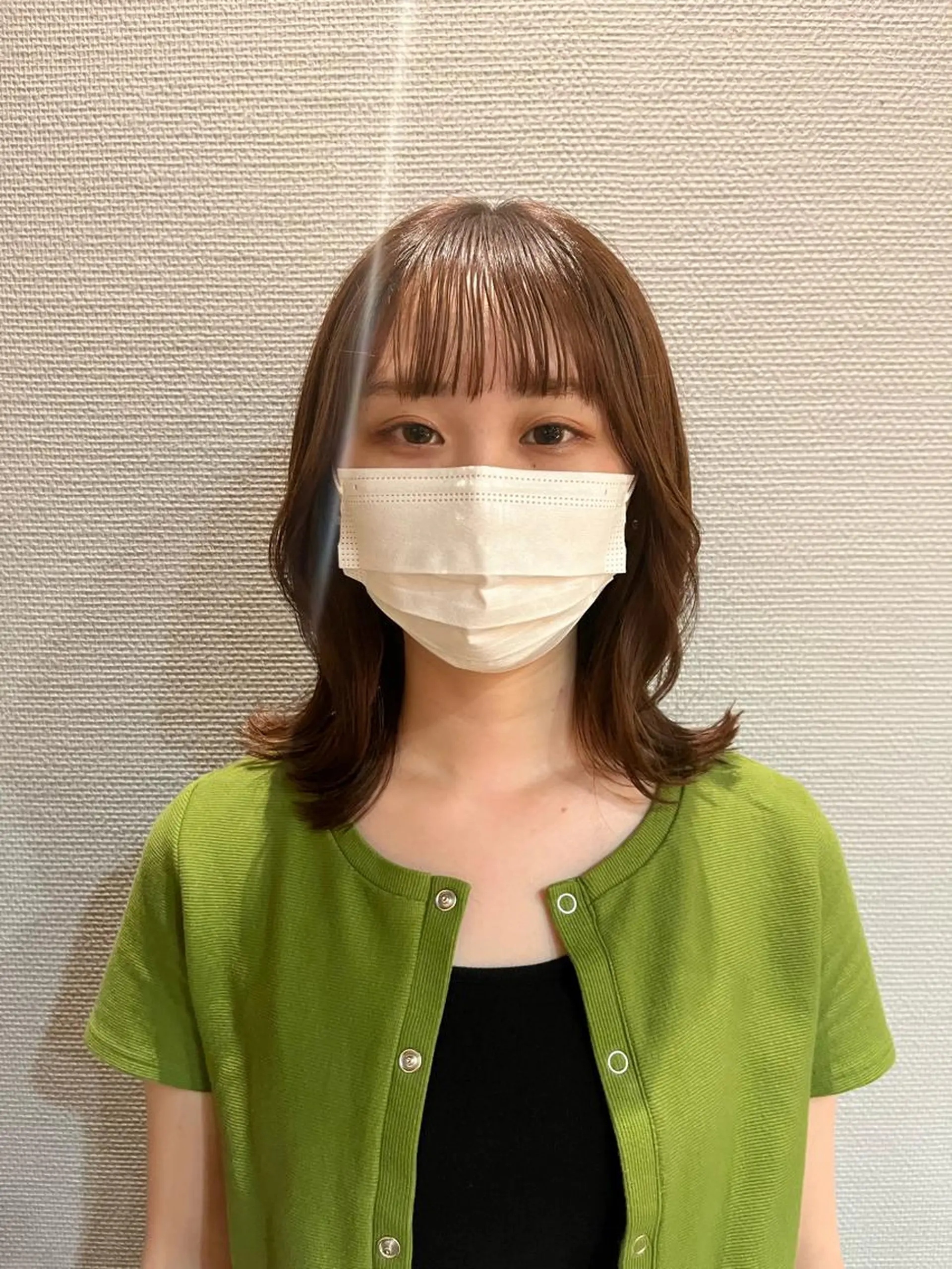 ミディアム レイヤーカット かわい りほのヘアスタイル