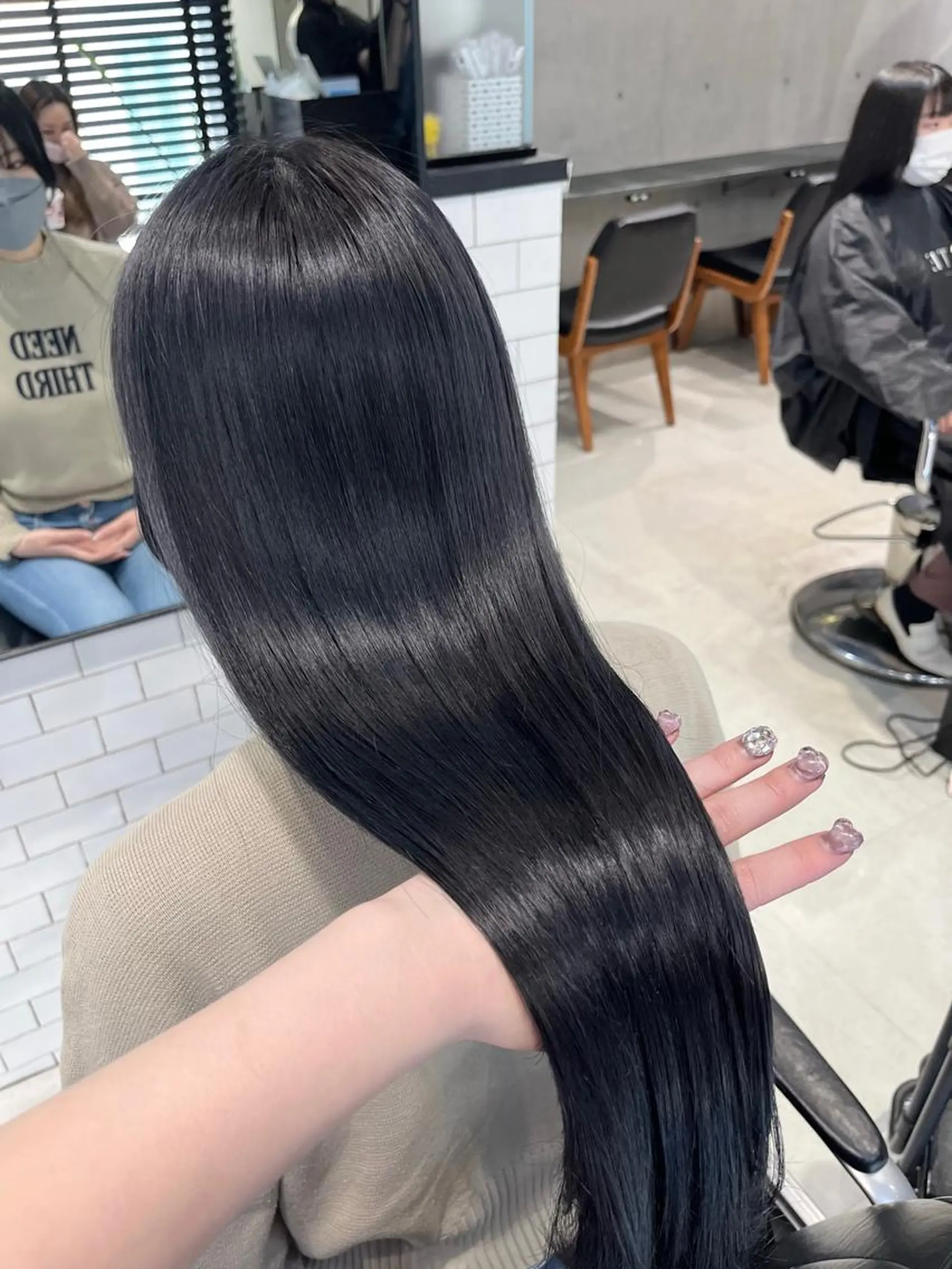 セミロング カラー パーマ ヘアアレンジ トリートメント ヘッドスパ ヘアセット 透明感/オリーブ/ グレージュ/YUKAのヘアスタイル