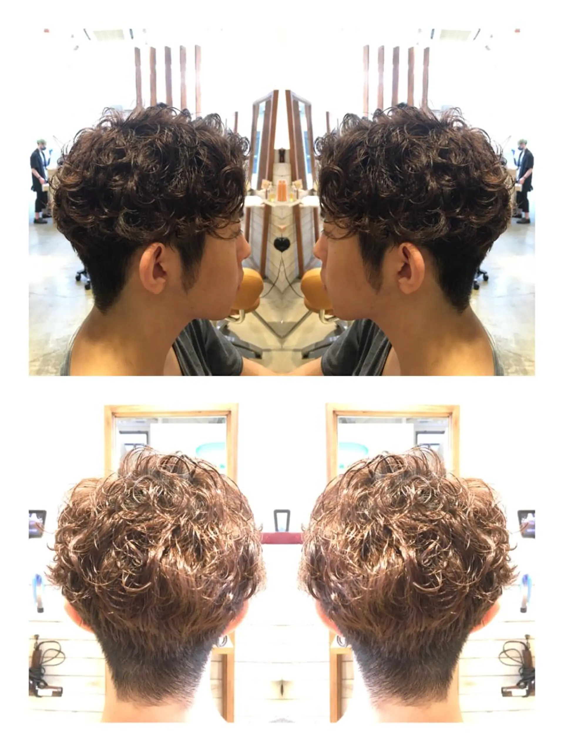 ショート パーマ メンズ メンズパーマ 刈り上げ /本物の髪質改善/ 古川新のヘアスタイル