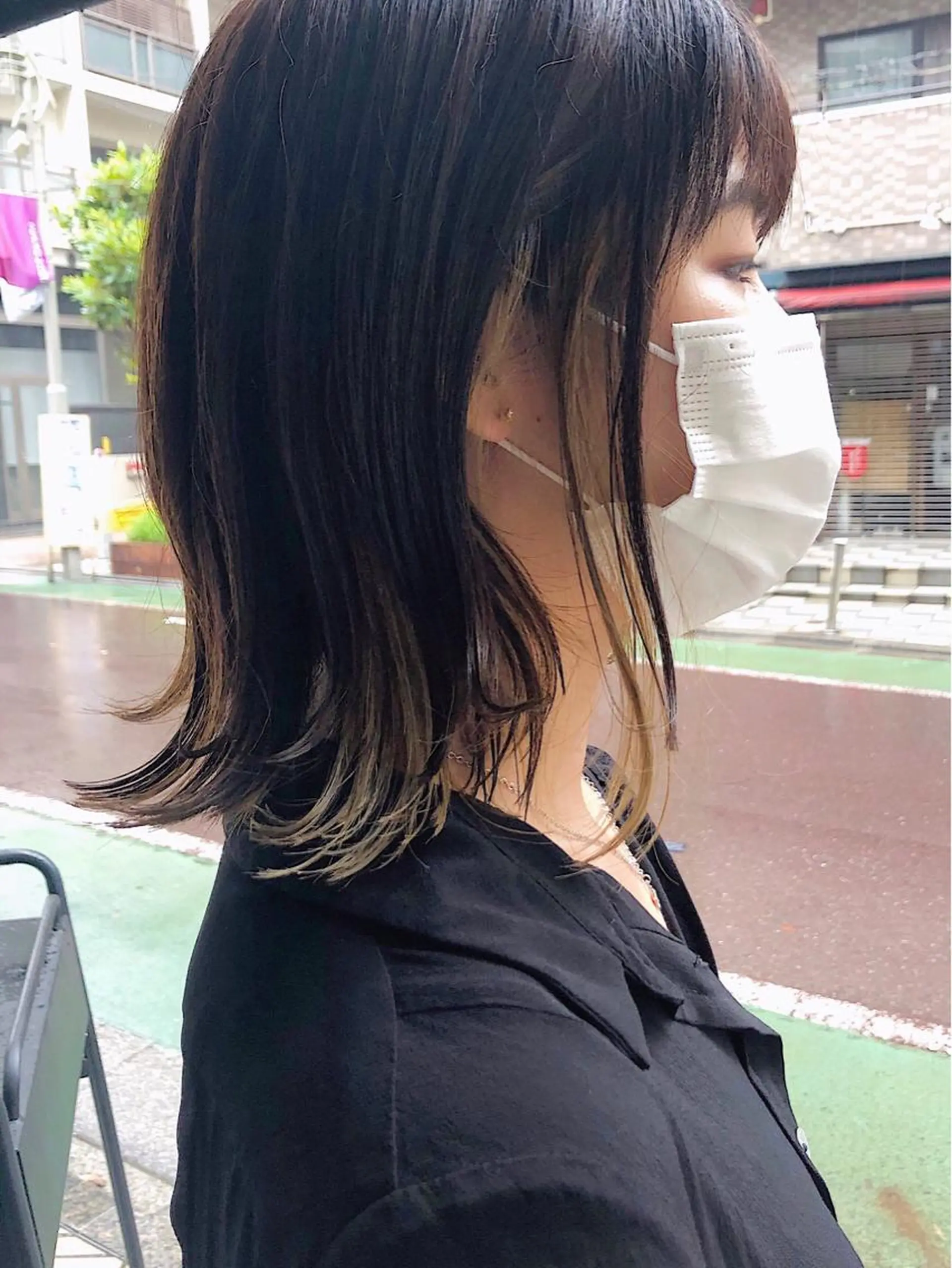 ミディアム カラー 長井 美佳のヘアスタイル