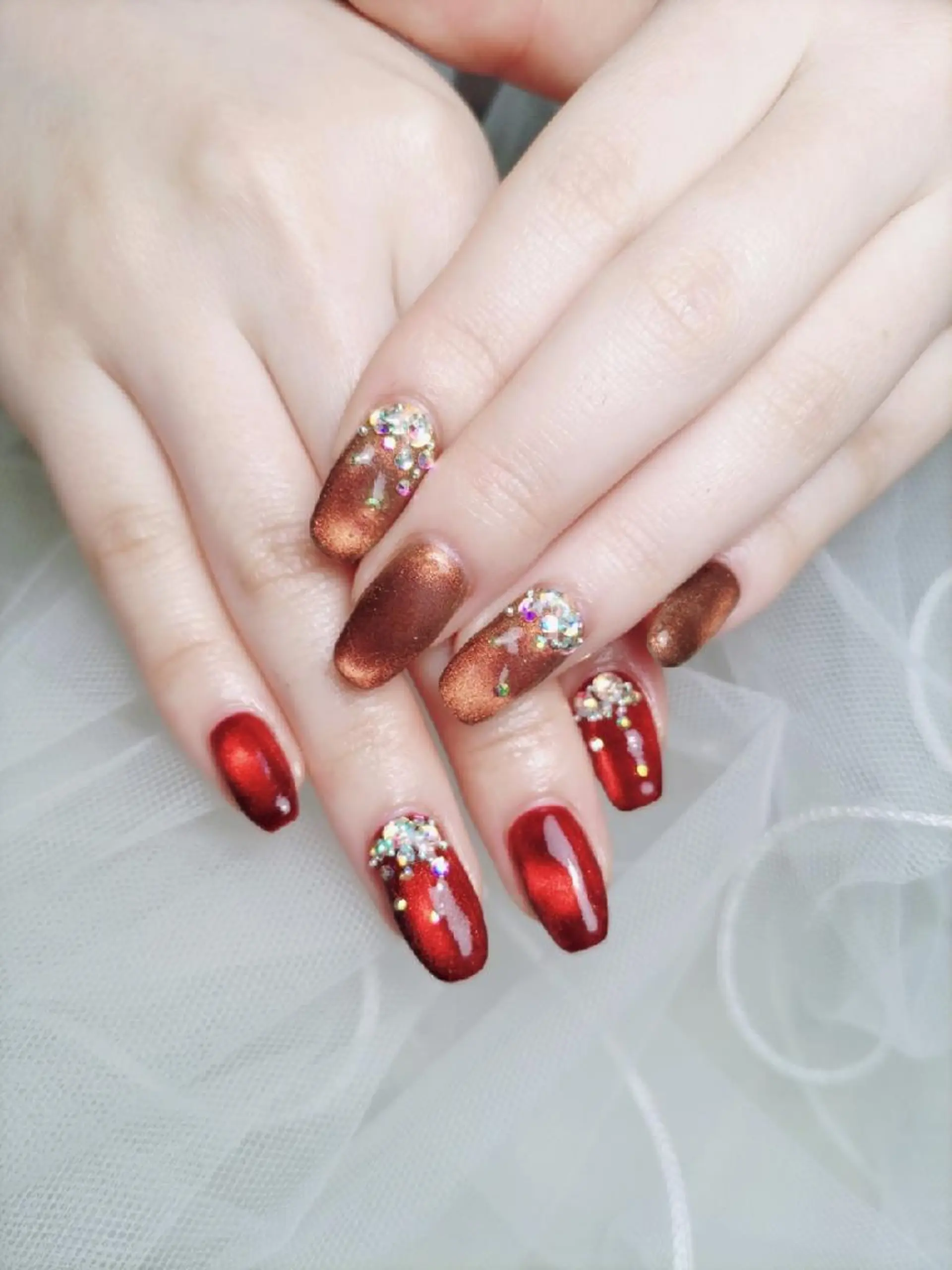 ネイル ストーンネイル ハンドネイル 門戸厄神プライベートサロンulunail所属・ulunail mikaのネイルデザイン