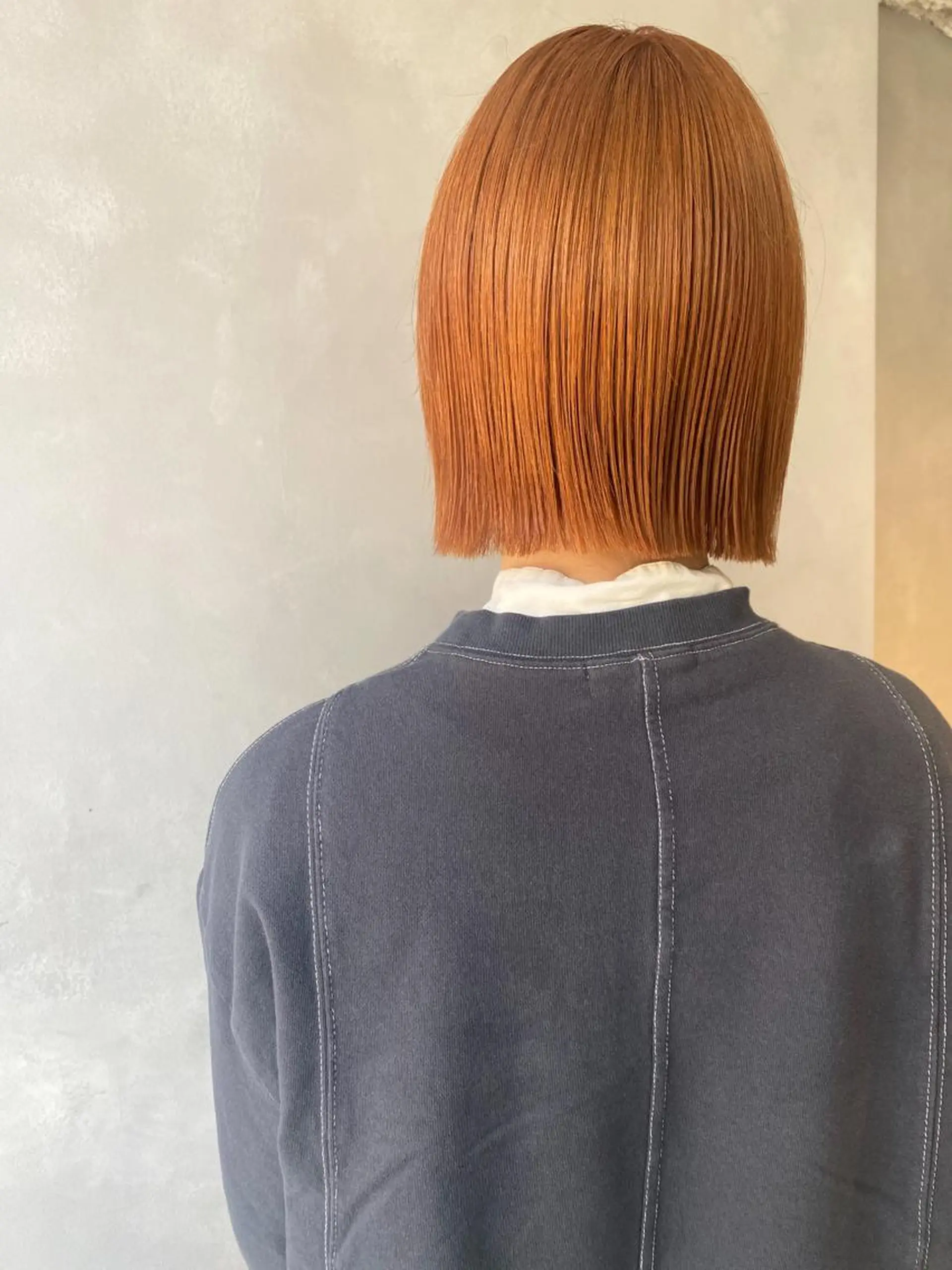 ミディアム カラー ヘアアレンジ ベージュカラー オレンジ オレンジベージュ カット ヘアカラー #ブリーチカラー Akihoのヘアスタイル