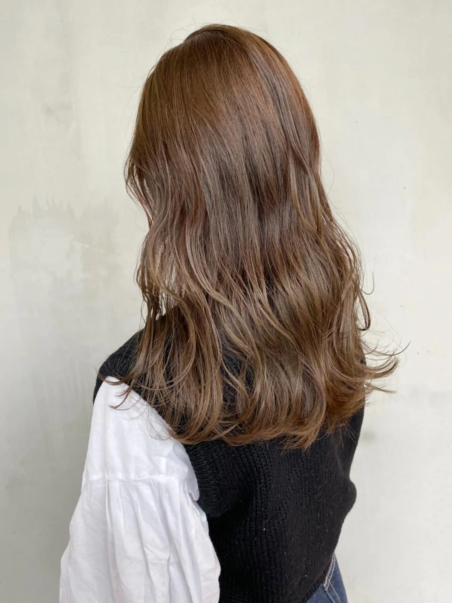 セミロング カラー パーマ ヘアアレンジ ベージュカラー ITbyALBUM 中野店のヘアスタイル