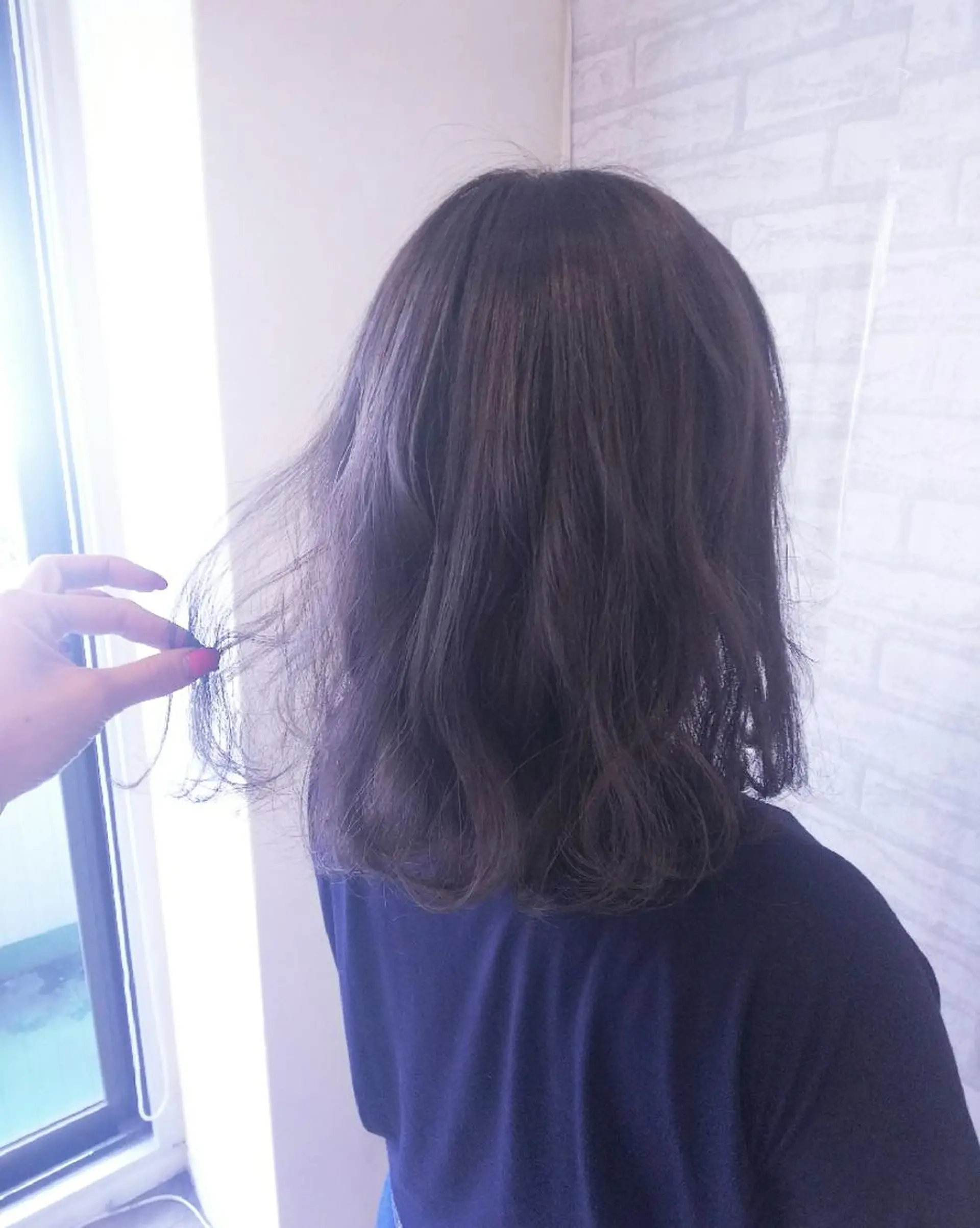 ミディアム カラー アッシュ JIL BLAN 京都所属・RU RIのヘアスタイル