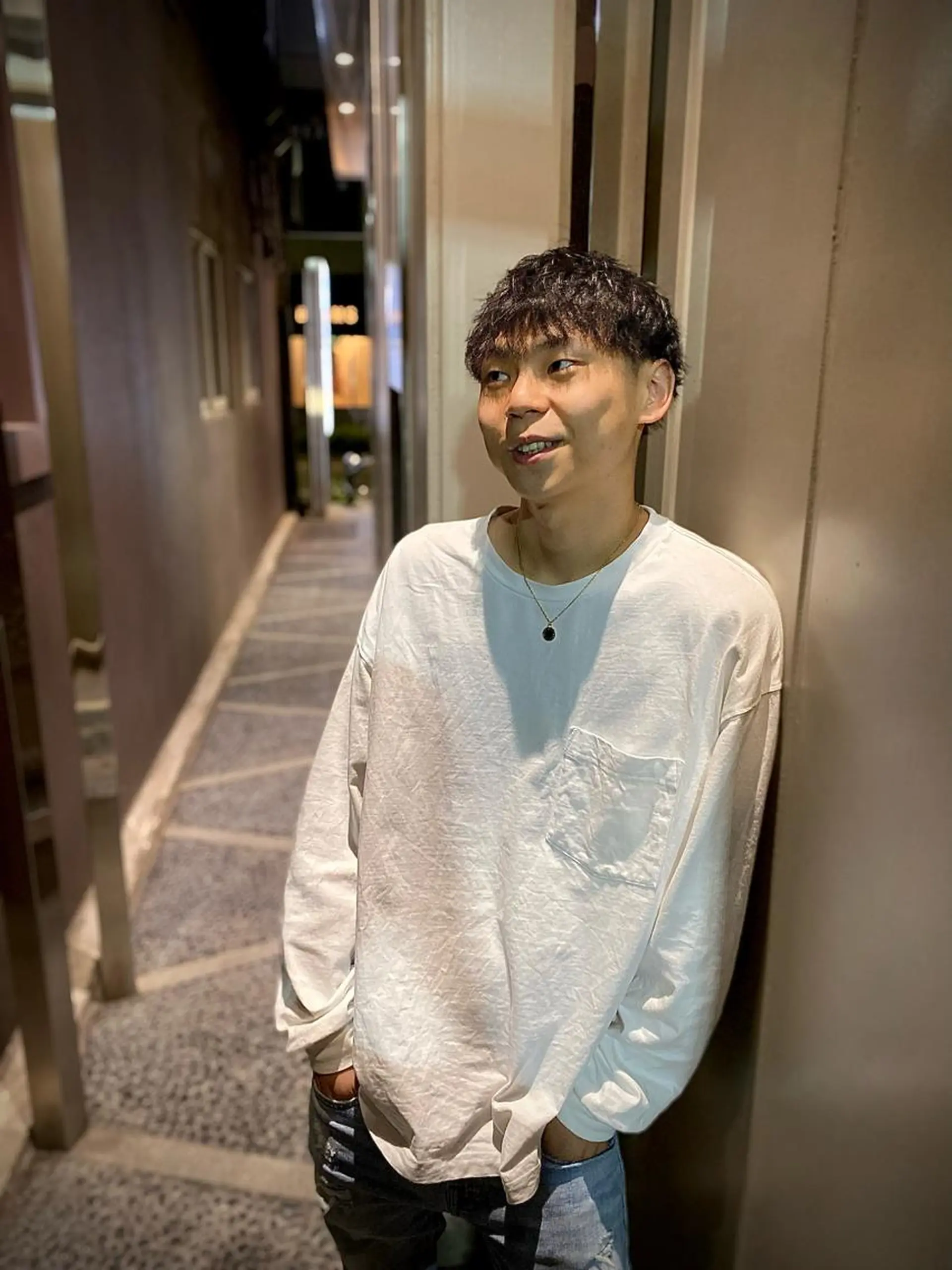 ショート パーマ メンズ 山田 哲平のヘアスタイル