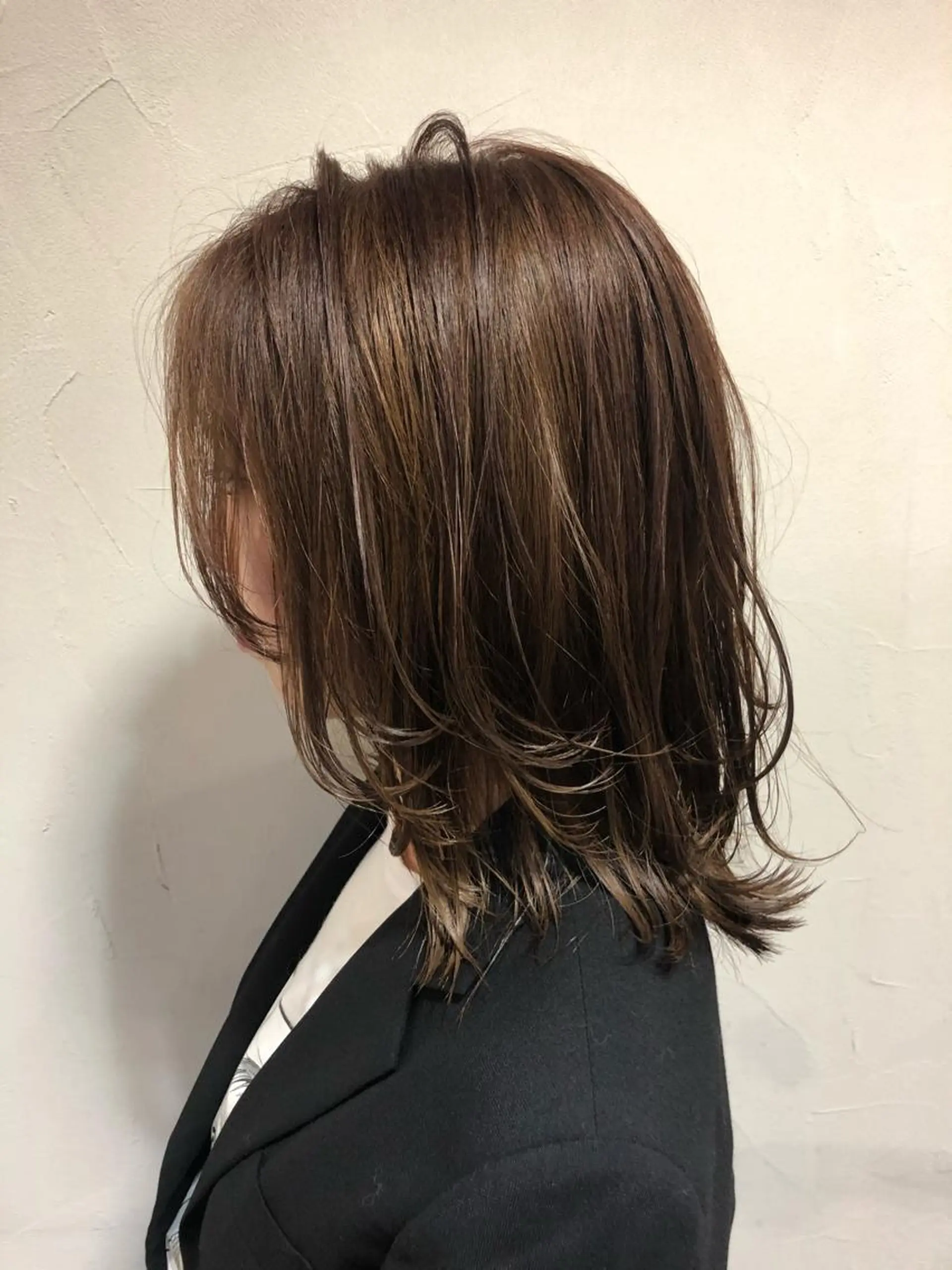 ミディアム パーマ ウルフカット 千葉 郁也のヘアスタイル