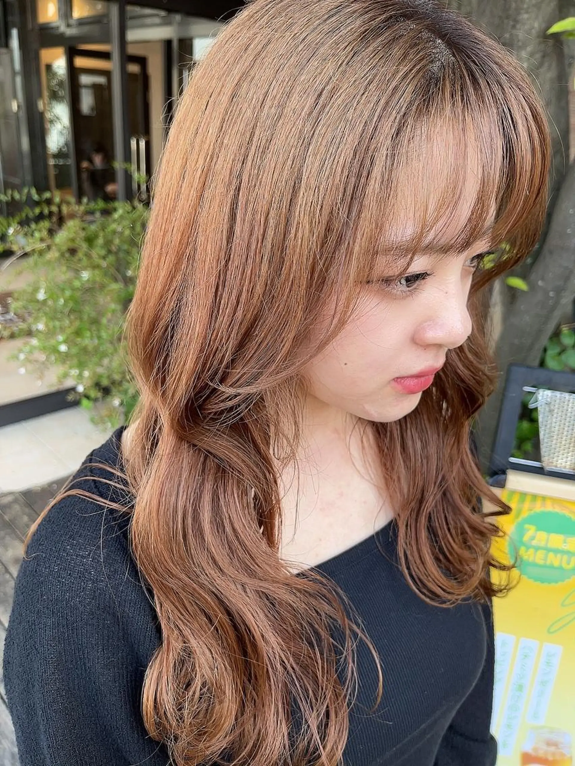 カラー 🩶韓国艶髪🇰🇷 下本夕綺のヘアスタイル