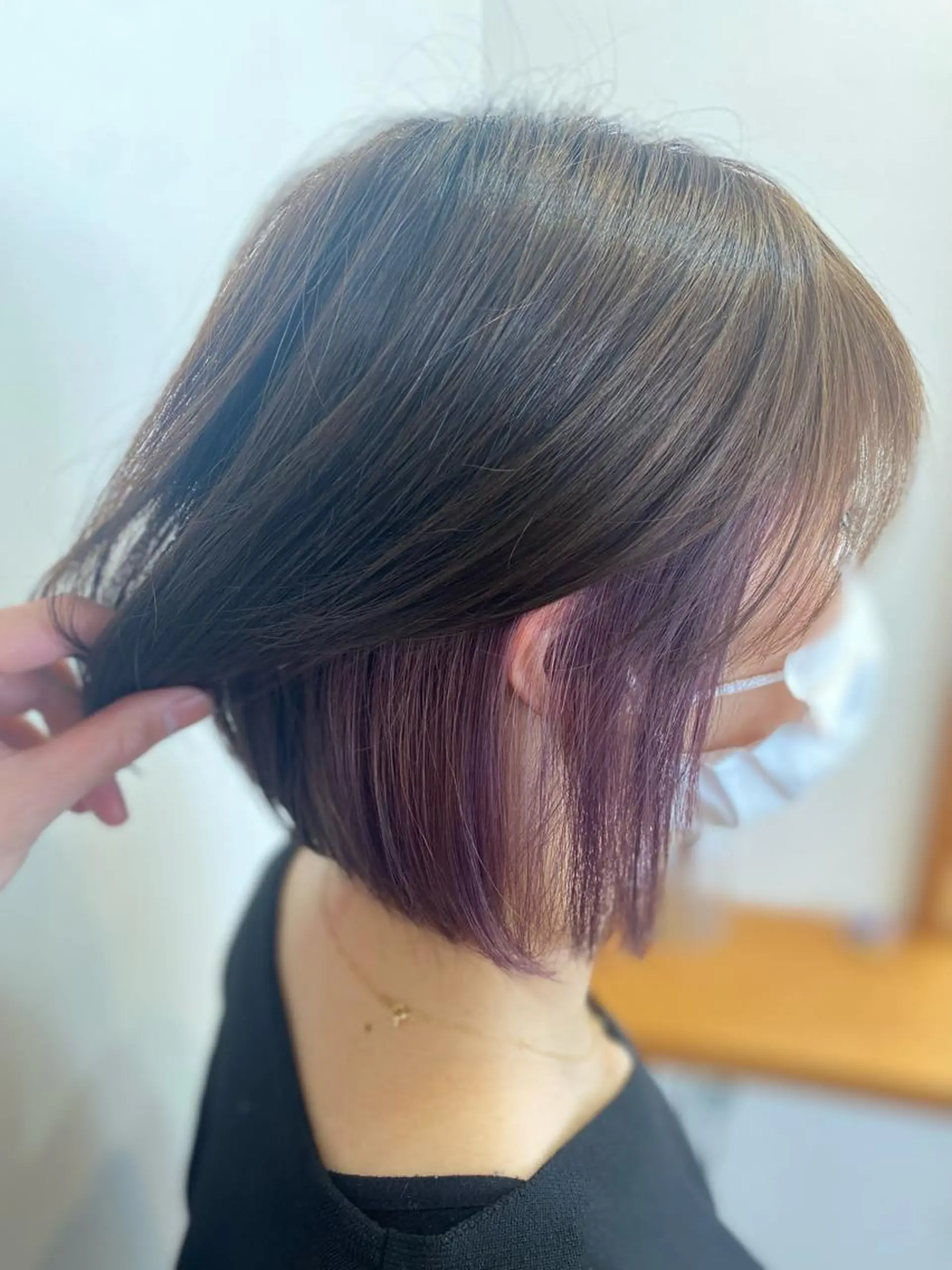 ショート カラー ラベンダーカラー 田崎 暁大のヘアスタイル