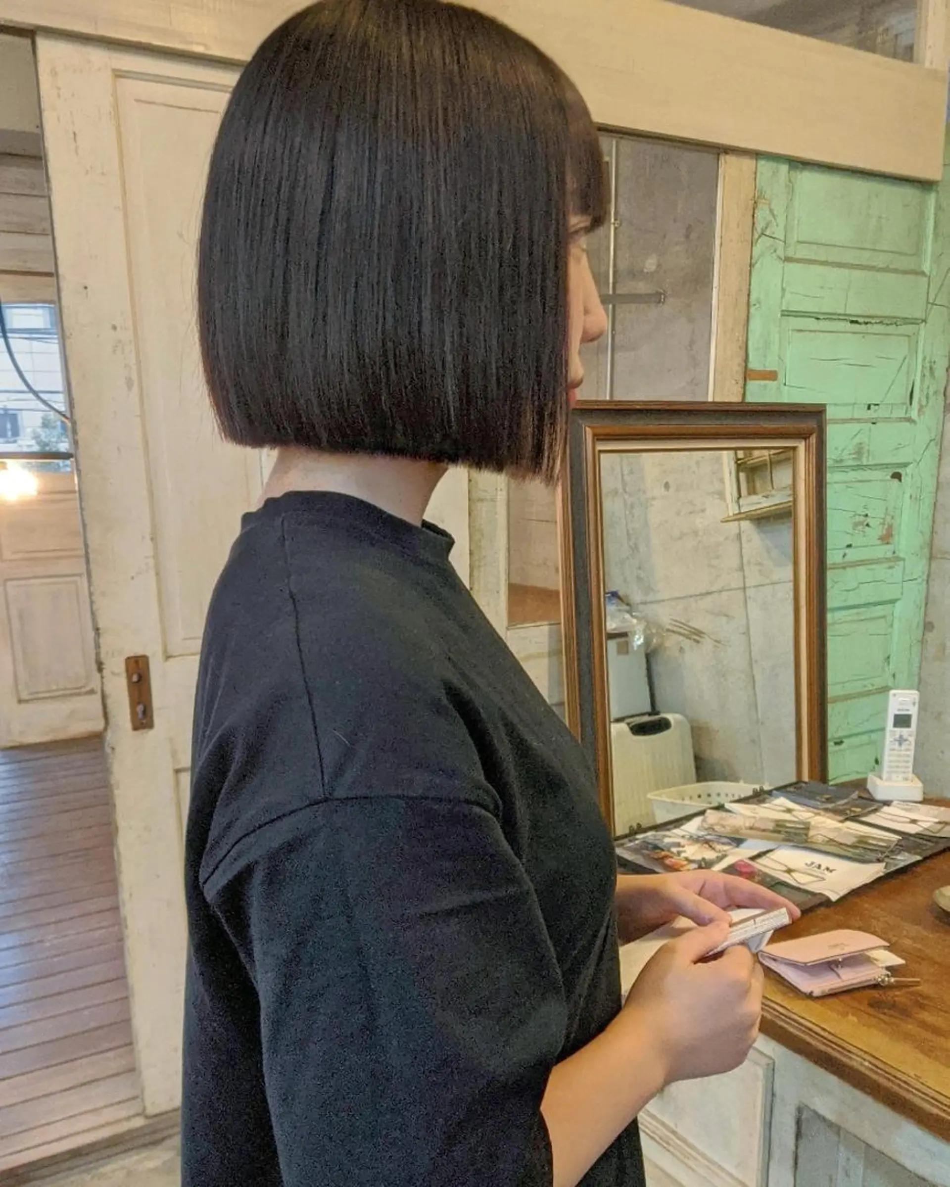 ミディアム カラー ヘアアレンジ カット 縮毛矯正 トリートメント mowen RUIのヘアスタイル