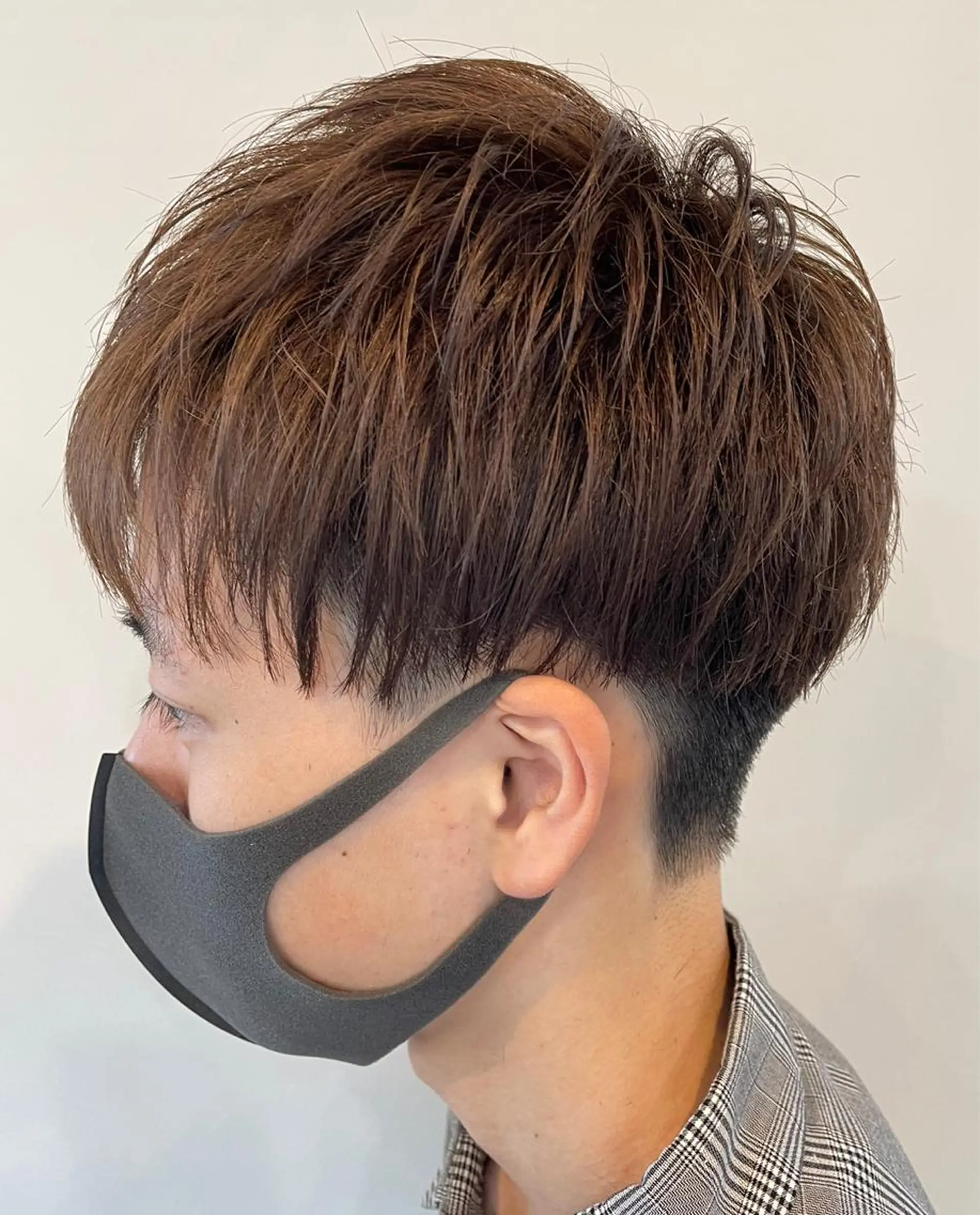 ショート メンズ マッシュ アッシュ アッシュブラウン ショートヘア カット ヘアカラー FLAGS YAMATOのヘアスタイル