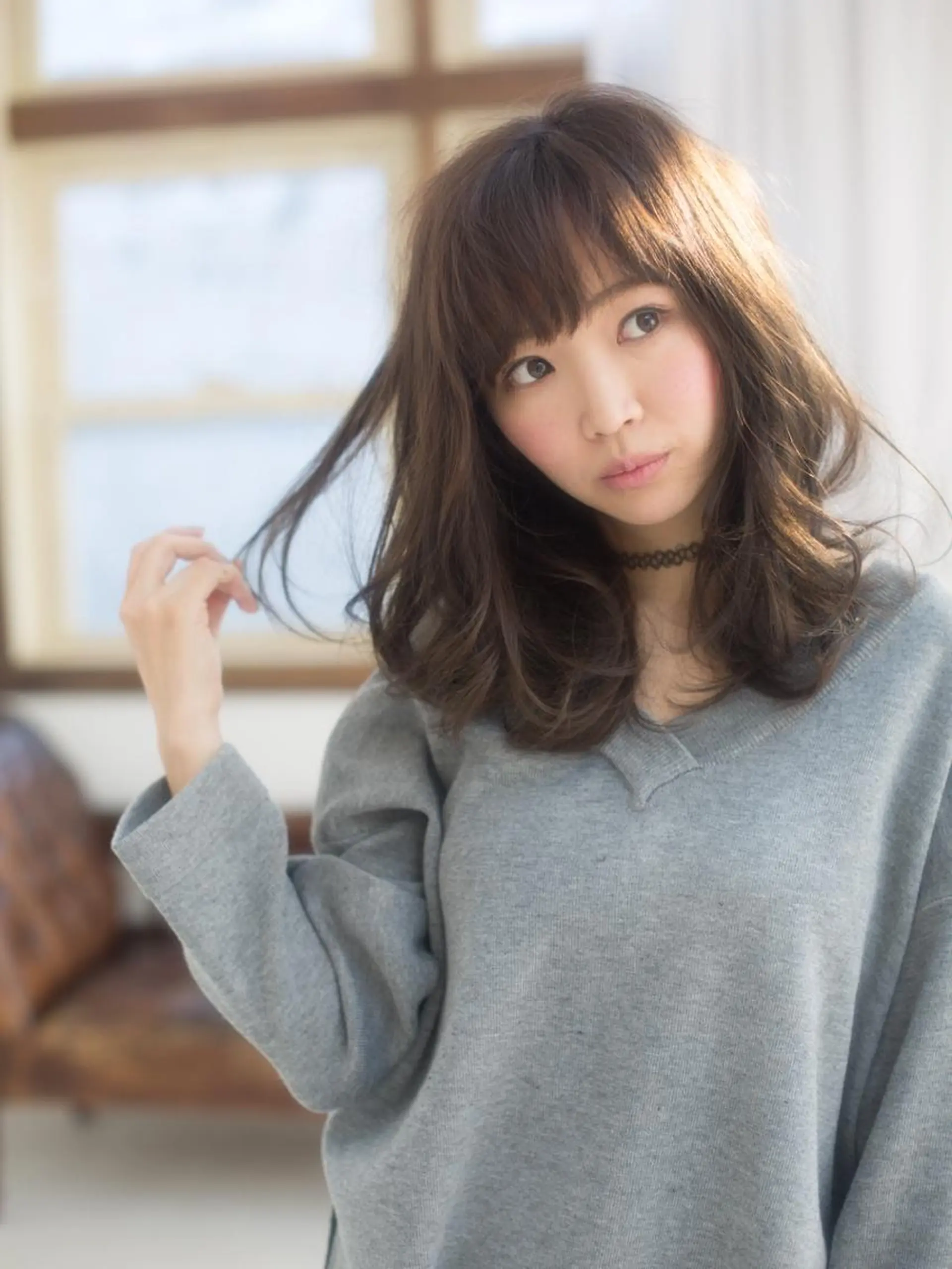 セミロング カラー パーマ カット ヘアカラー パーマ 松島祐介【店長/ トップディレクター】のヘアスタイル