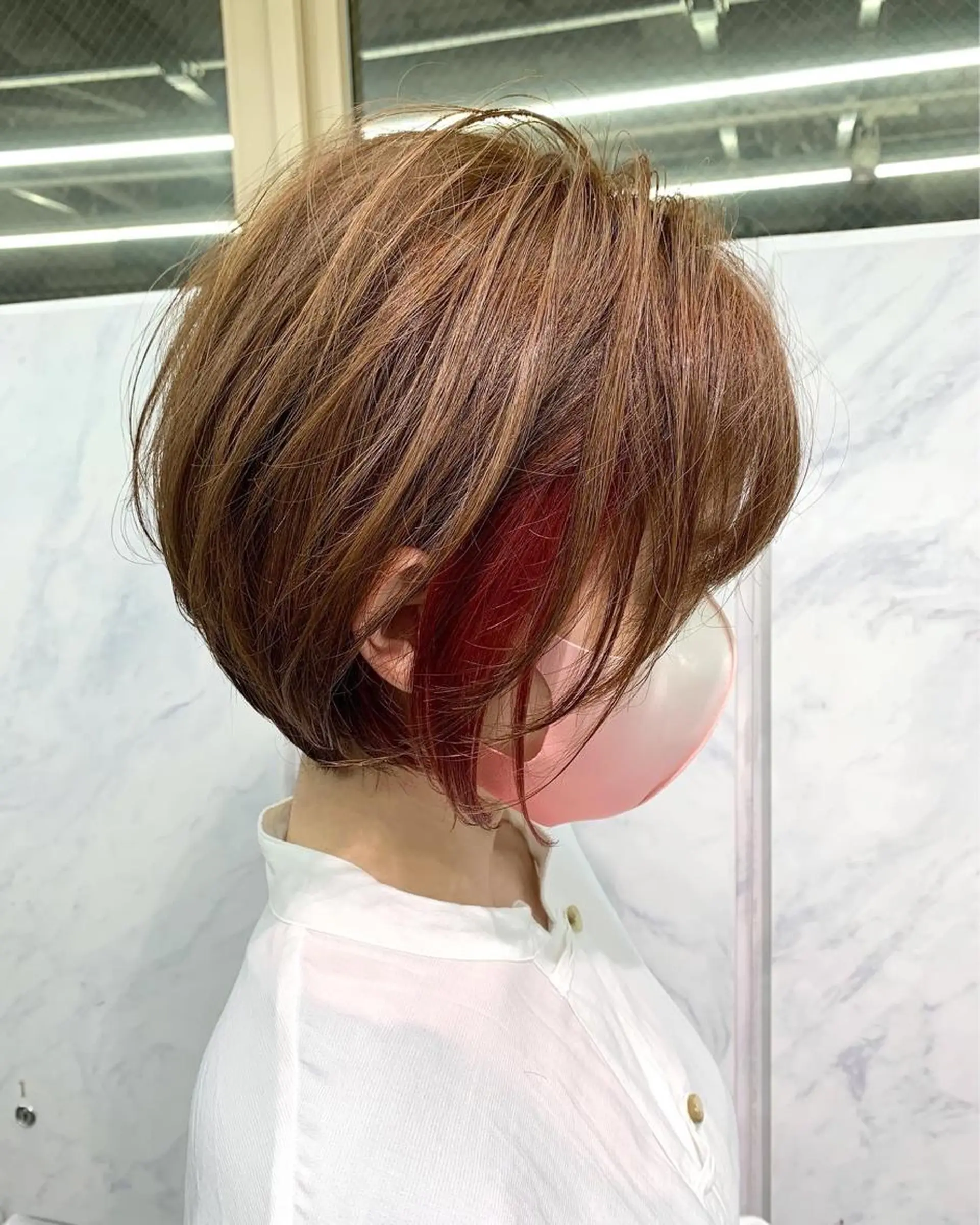 ショート カラー カット ヘアカラー トリートメント とも🏆プルエクステ /髪質改善🏆渋谷のヘアスタイル