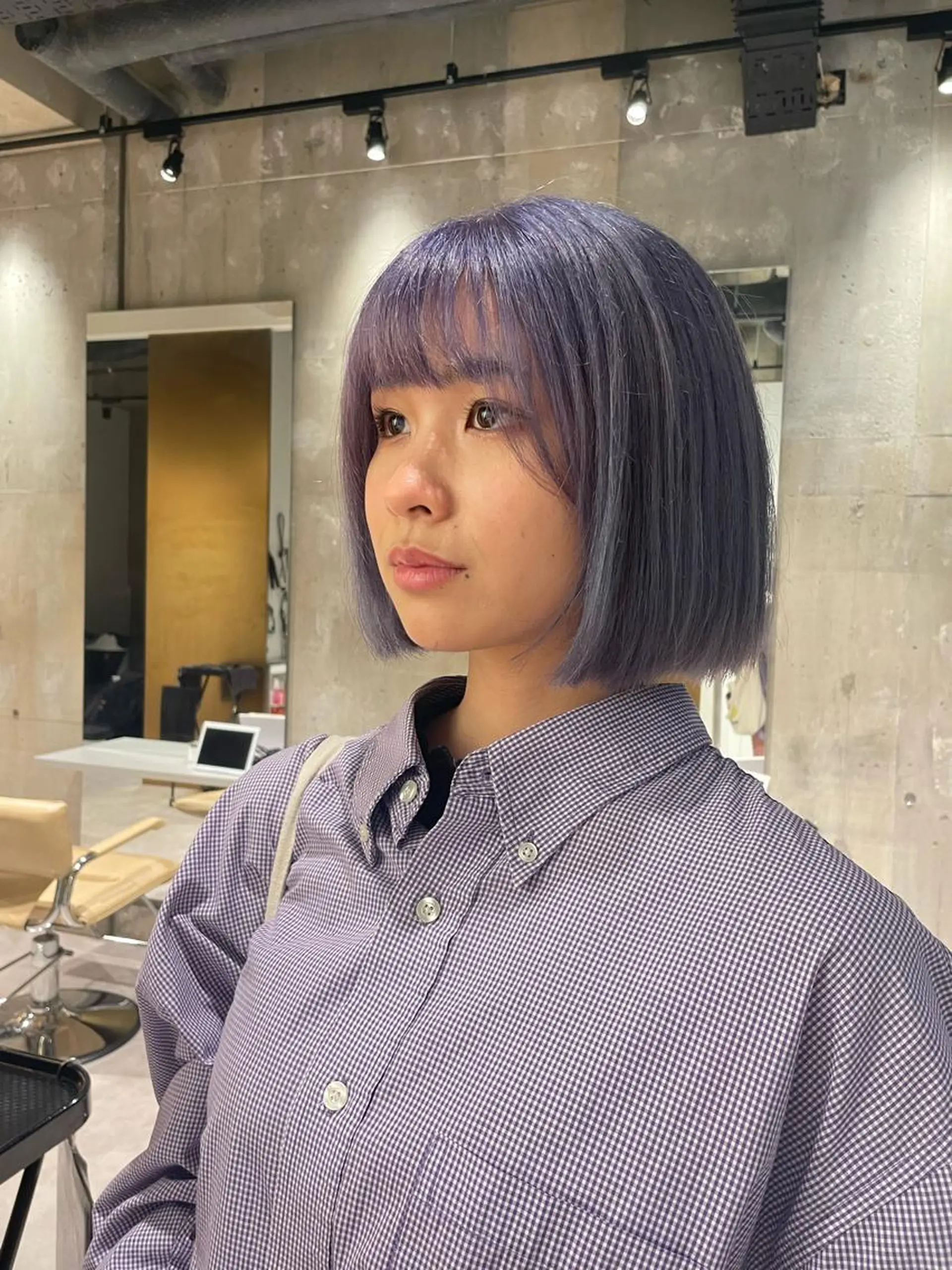 セミロング カット ヘアカラー トリートメント ☀️海外レイヤー 🇺🇸/ヒナコのヘアスタイル