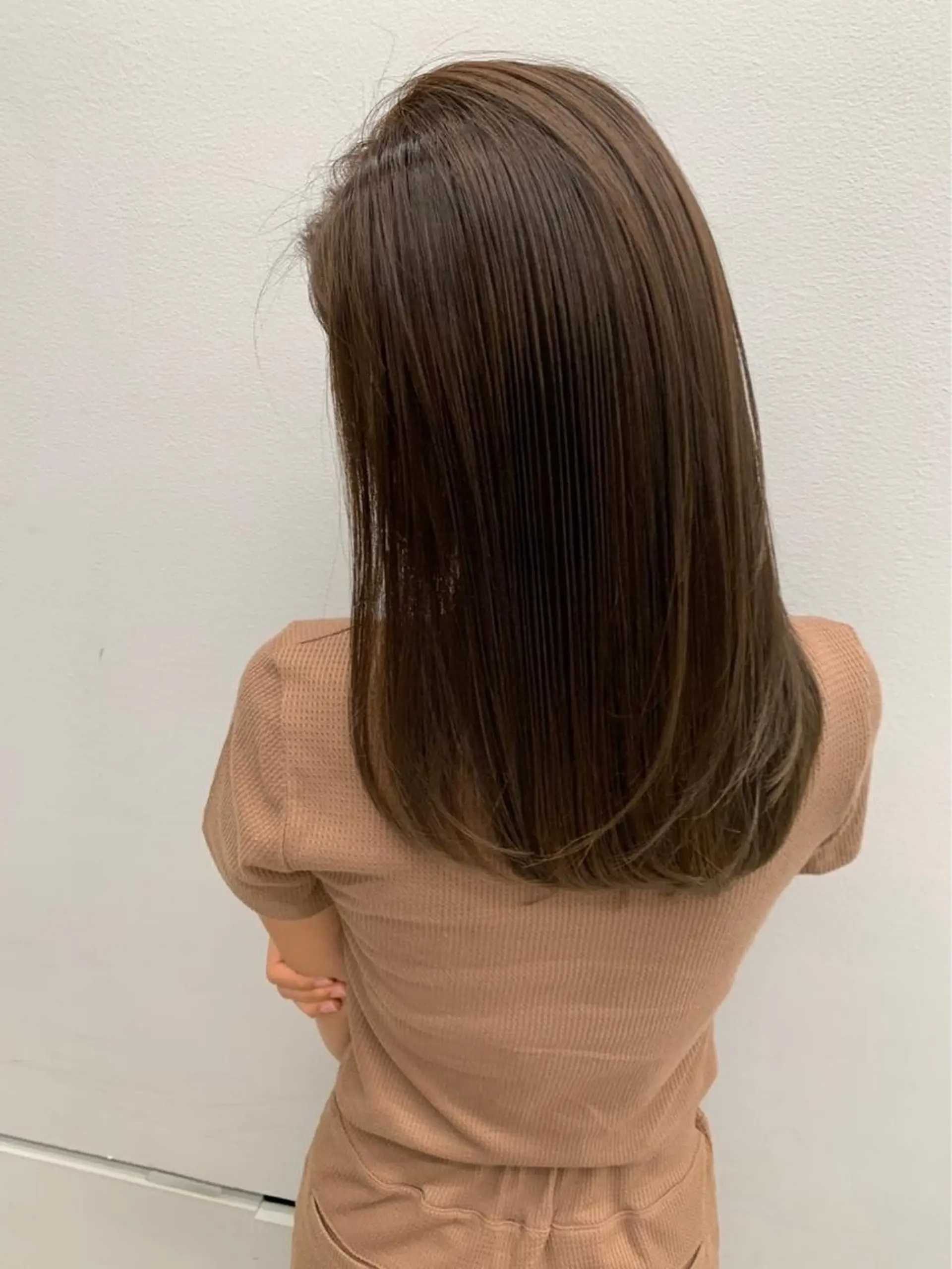 セミロング ハイライト 髪質改善 小顔カット 韓国ヘア🕊村上 ののこ🕊のヘアスタイル