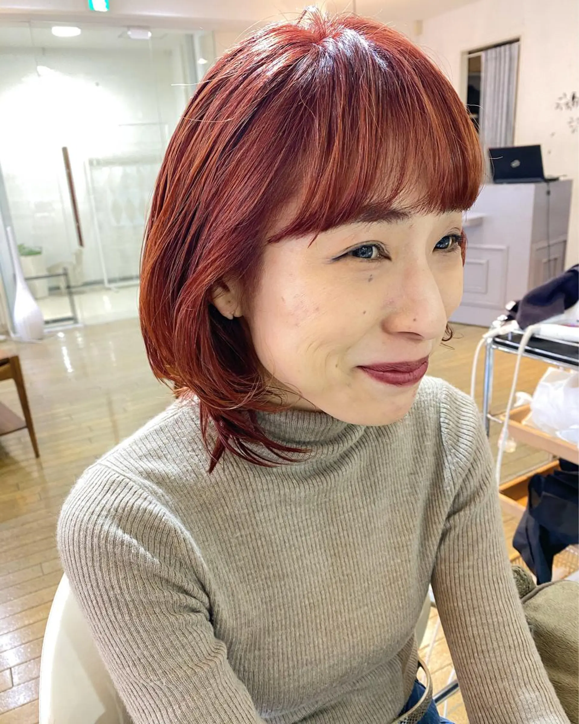 ミディアム カラー sai x所属・奥秋 理紗　sai xのヘアスタイル